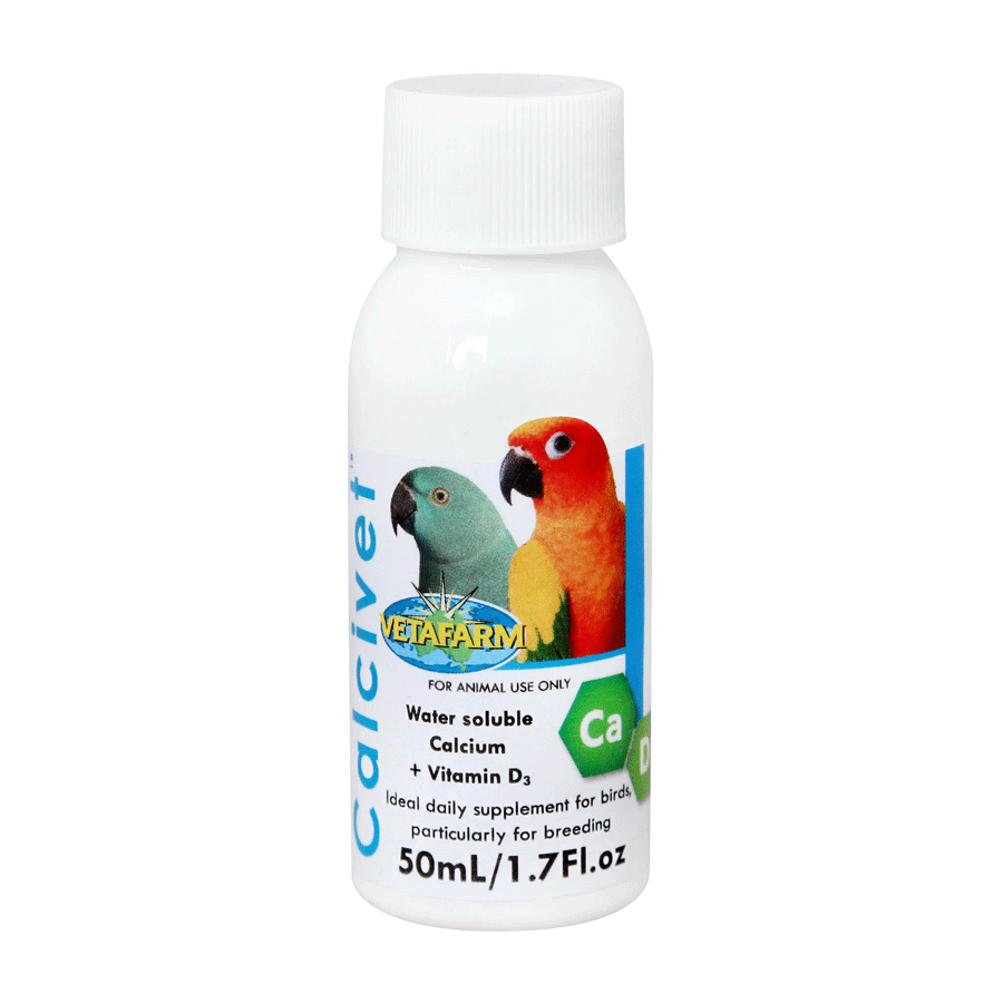Vetafarm Calcivet - Calcium & Vitamin D3 Supplement for Birds 50ml 100ml 250ml