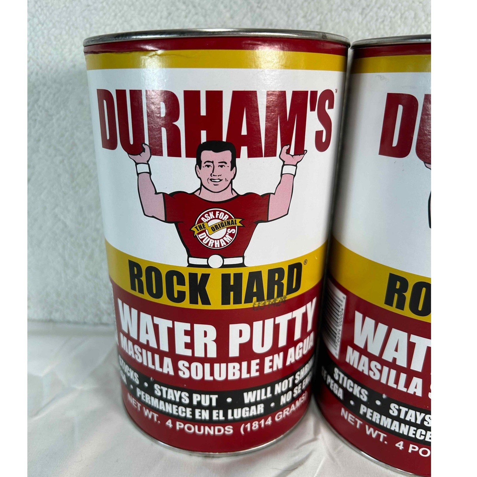 Pack of 2 Durham's Rock Hard Water Putty 4 lb Can Repair Material Woodworking