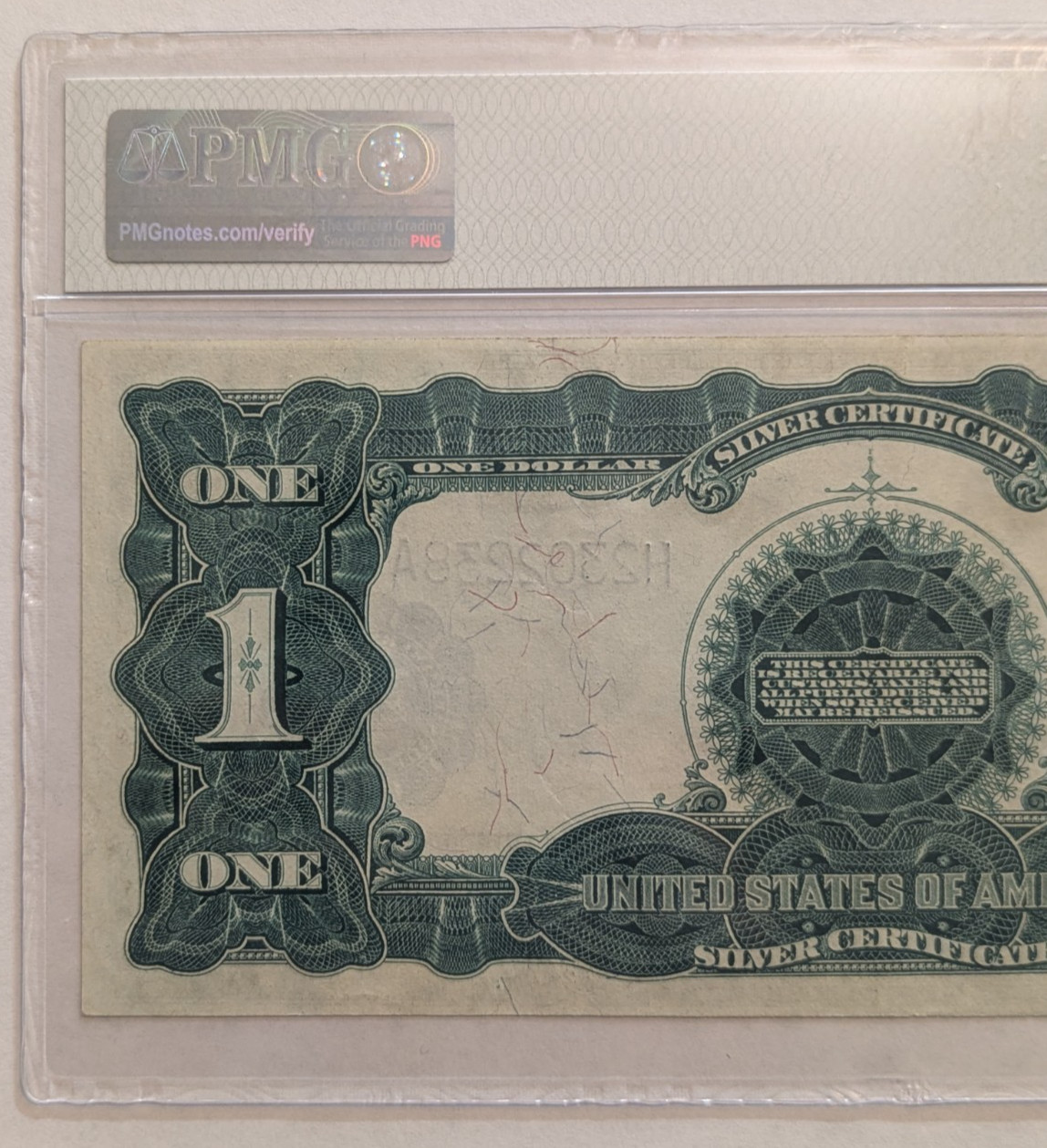 1899 $1 🦅 BLACK EAGLE SILVER CERTIFICATE 🦅 PMG 55 AU ~ About UNC🦅 Fr 235