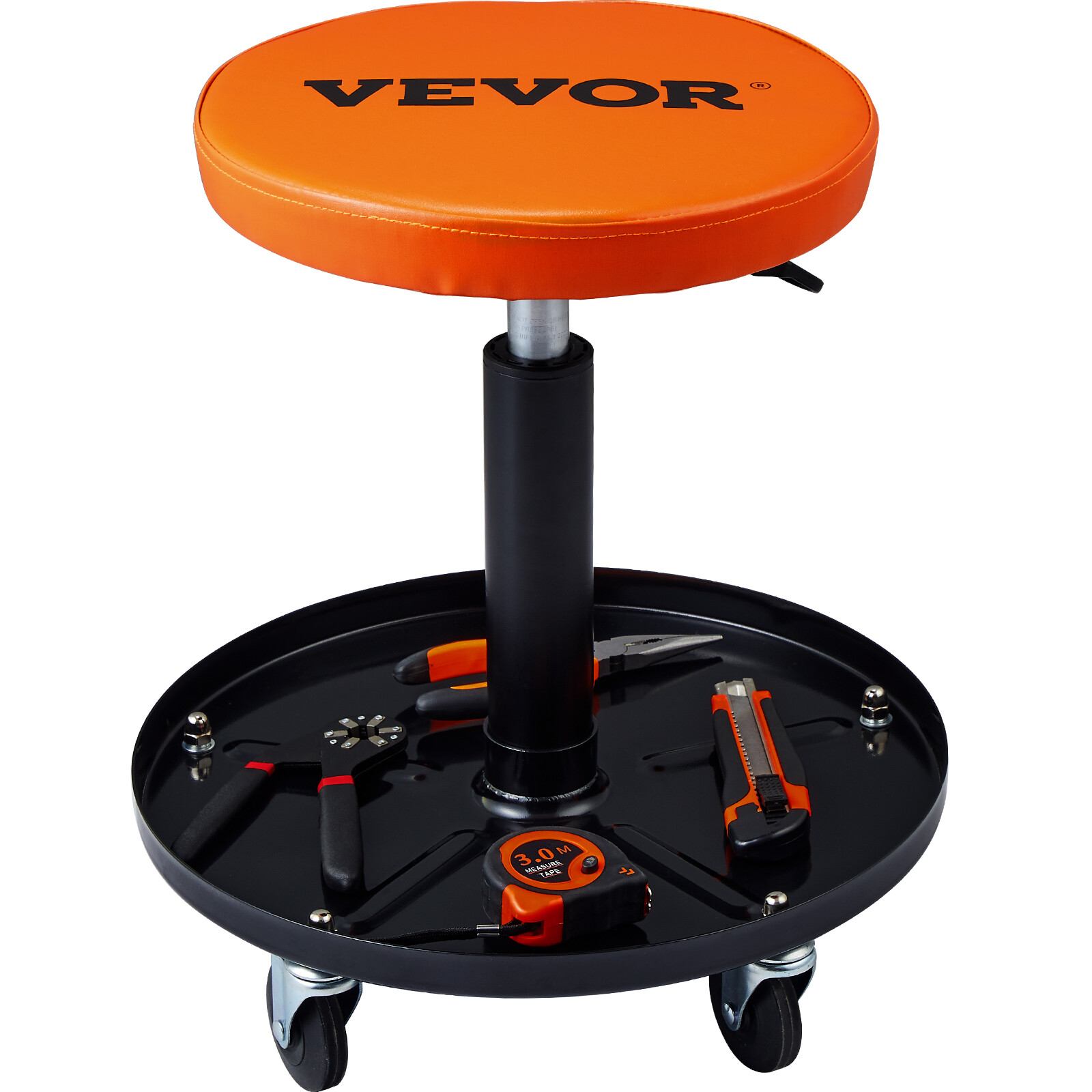 VEVOR Adjustable Mechanics Rolling Creeper Shop Stool Tool Tray for Shop Garage