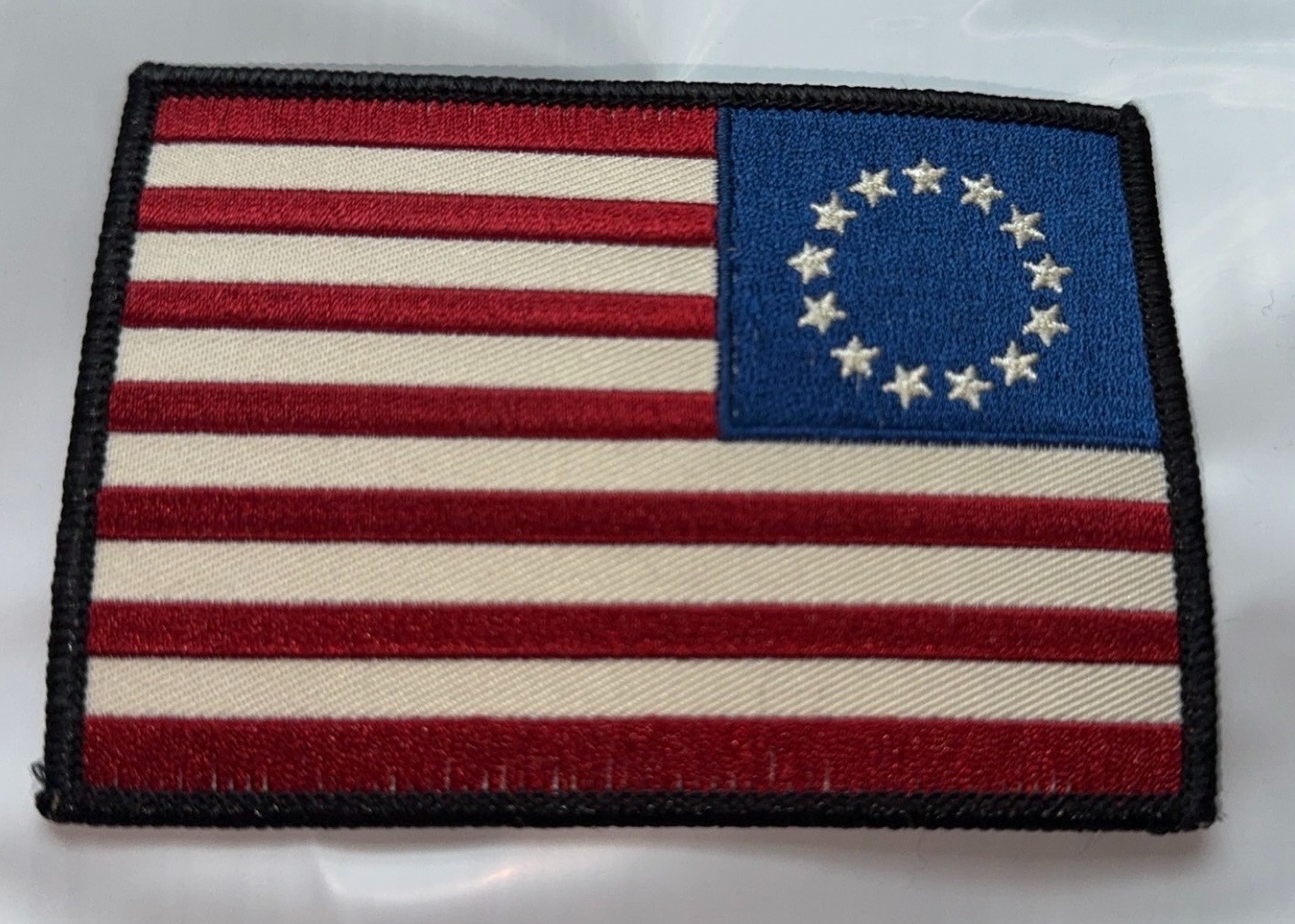 Betsy Ross American 1776 USA Flag Embroidered Patch w/ Full Stars Hook Tactical