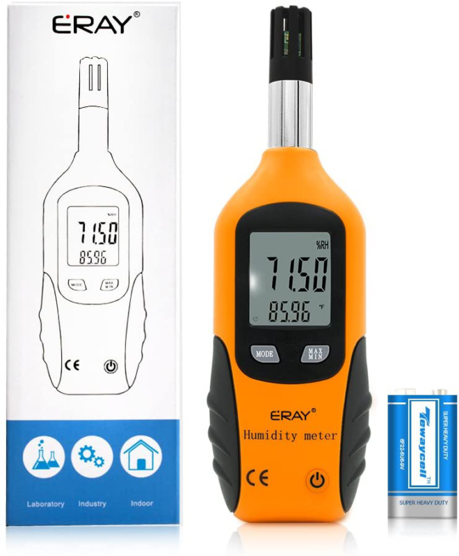 ERAY Temperature and Humidity Gauge Meter with Backlight Digital Psychrometer