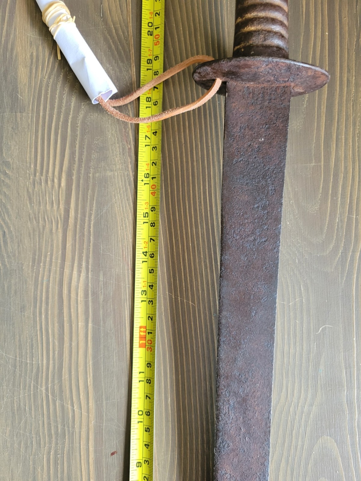 German All-Steel Short Sword Bowie Knife Used Free Shipping