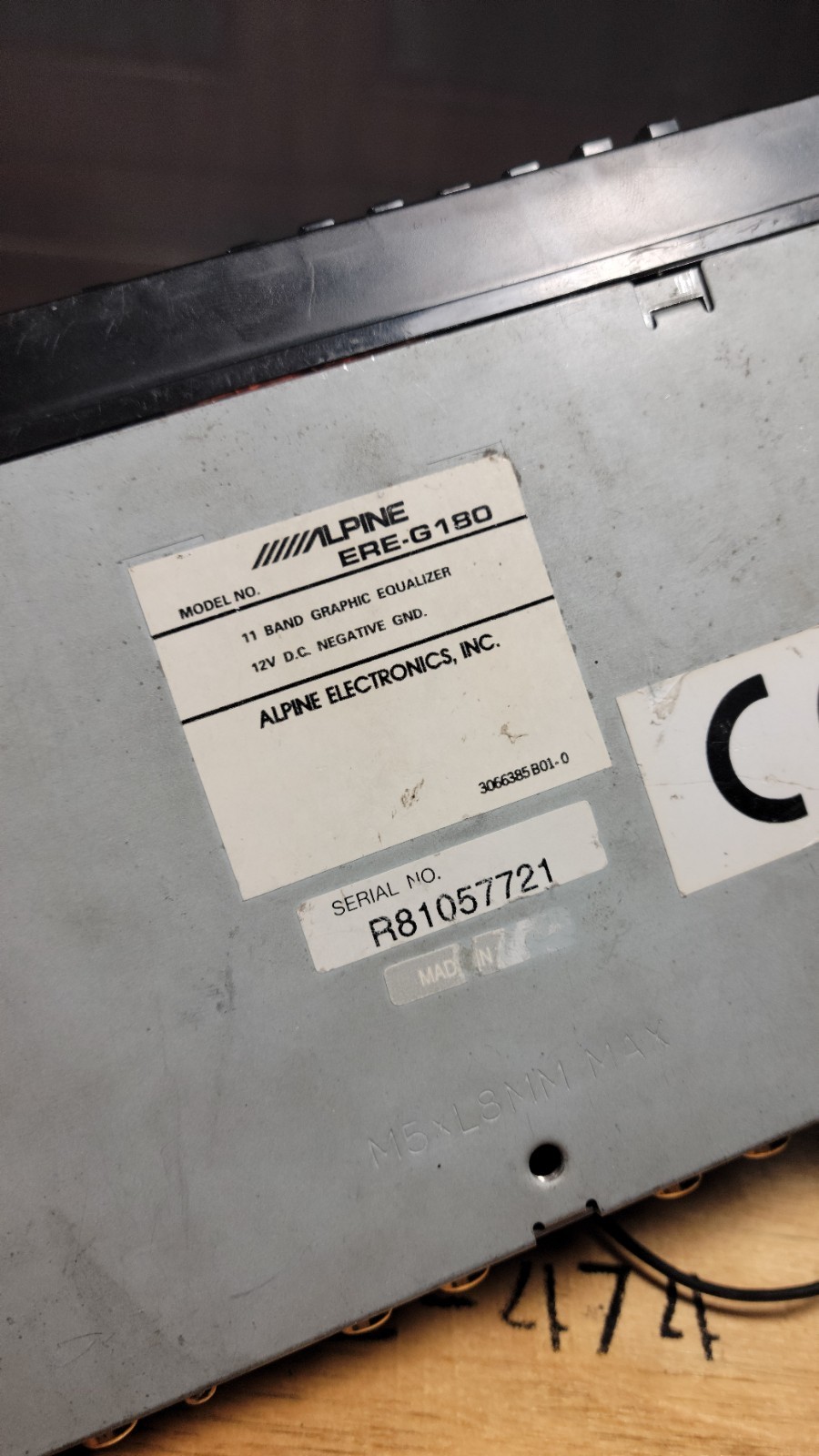 Alpine ERE-G180 11 Band Graphic Equalizer Serviced