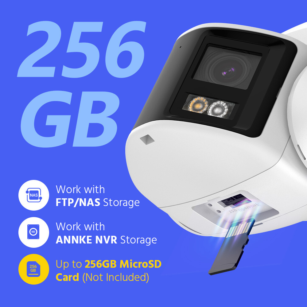 ANNKE 4K Full Color Night PoE Security IP Camera Dual Lens Two-Way Audio Outdoor