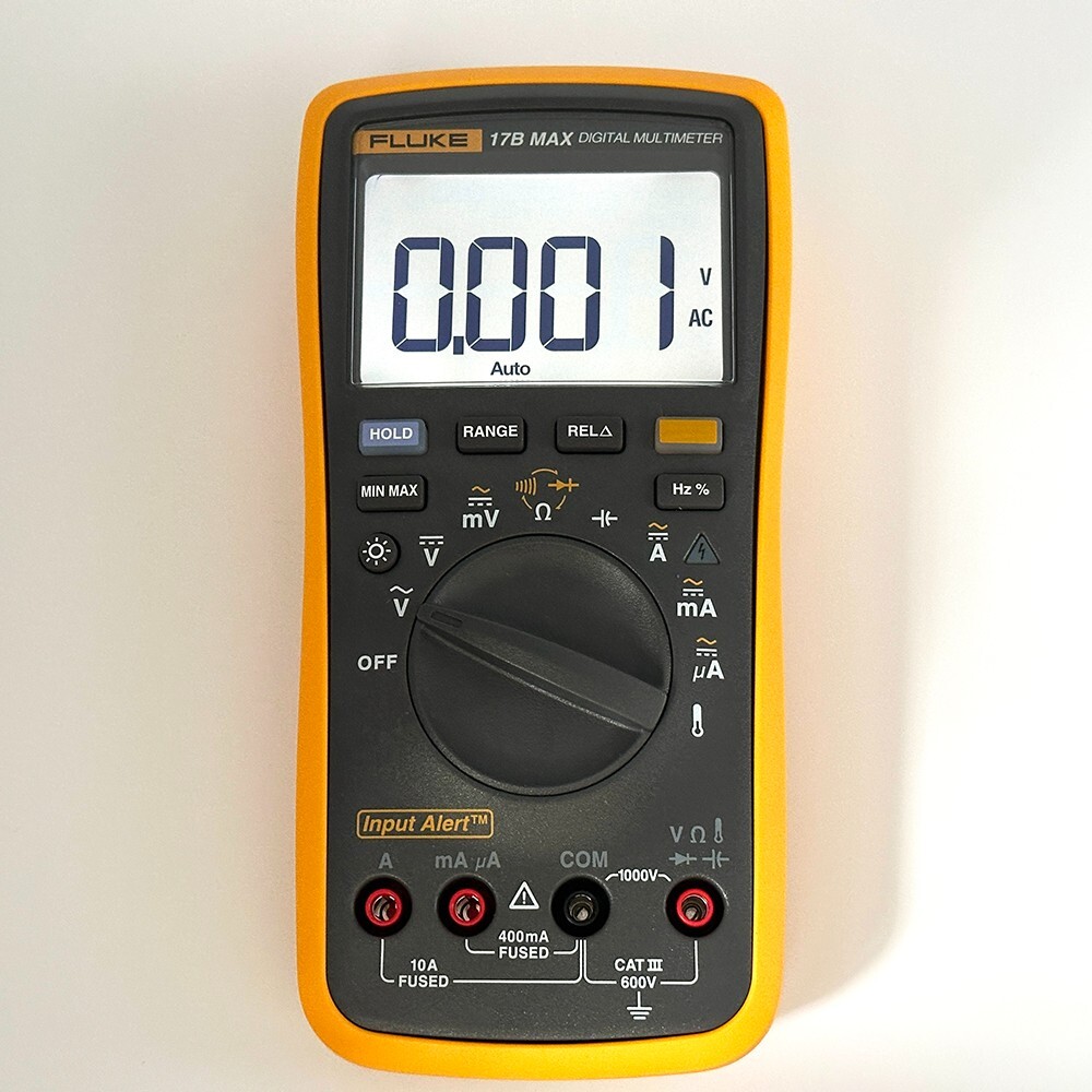 Fluke 17B MAX Digital Multimeter Audible/Visual Alarm CATIII 600V AC/DC