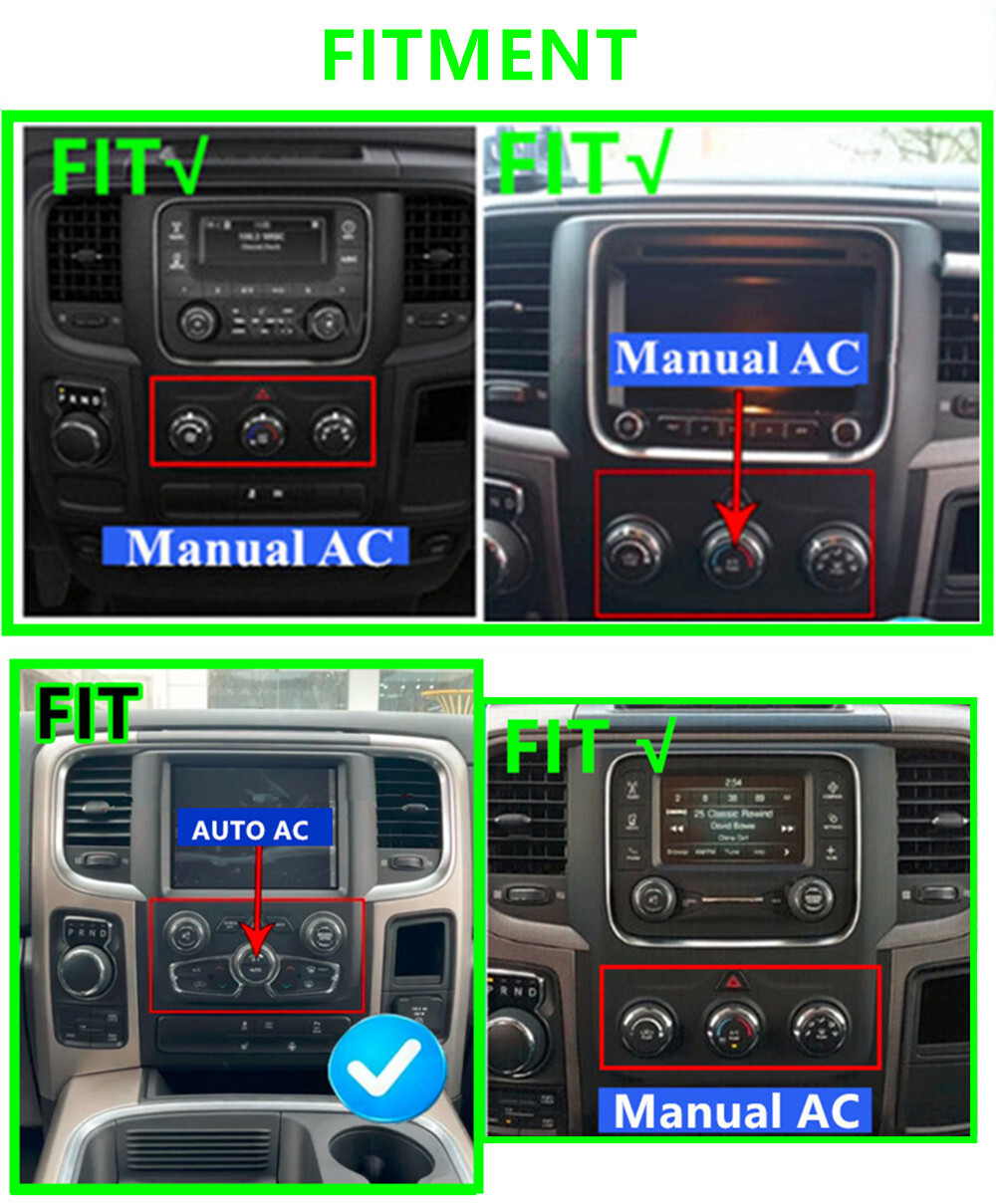 Car Stereo Radio For Apple Carplay Fit For Dodge RAM 1500 2500 2013-2019 GPS BT