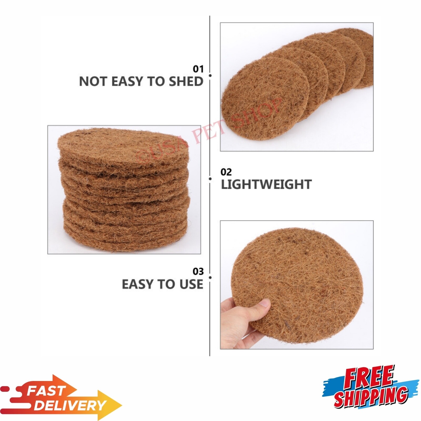 Nesting Pads Coconut Fiber Pigeon Nest Mat for Bird Breeding Nests