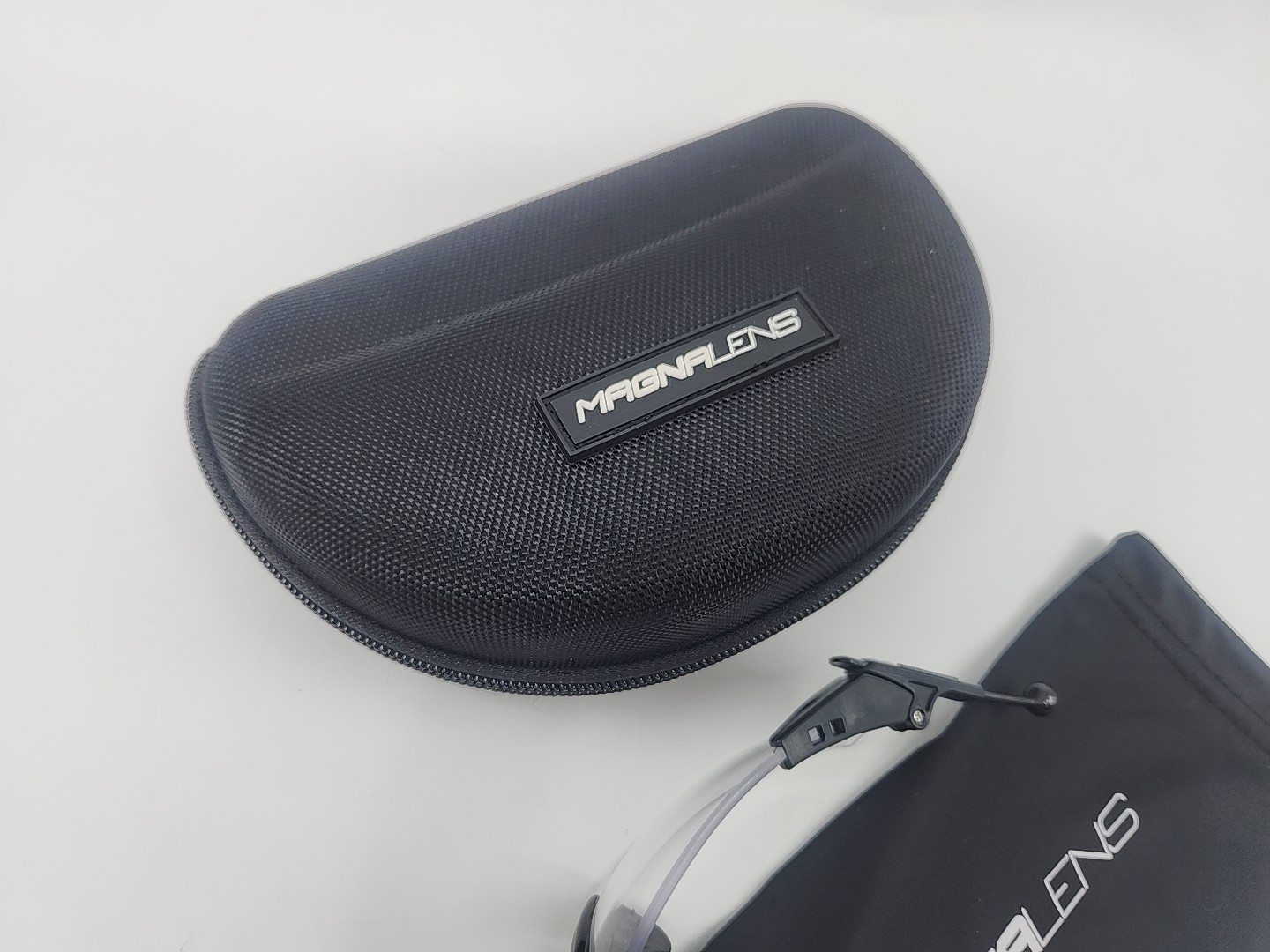 Magna Lens Shooting Glasses Clear Lens w/ Case & Pouch Magnetic Earmuff Fit