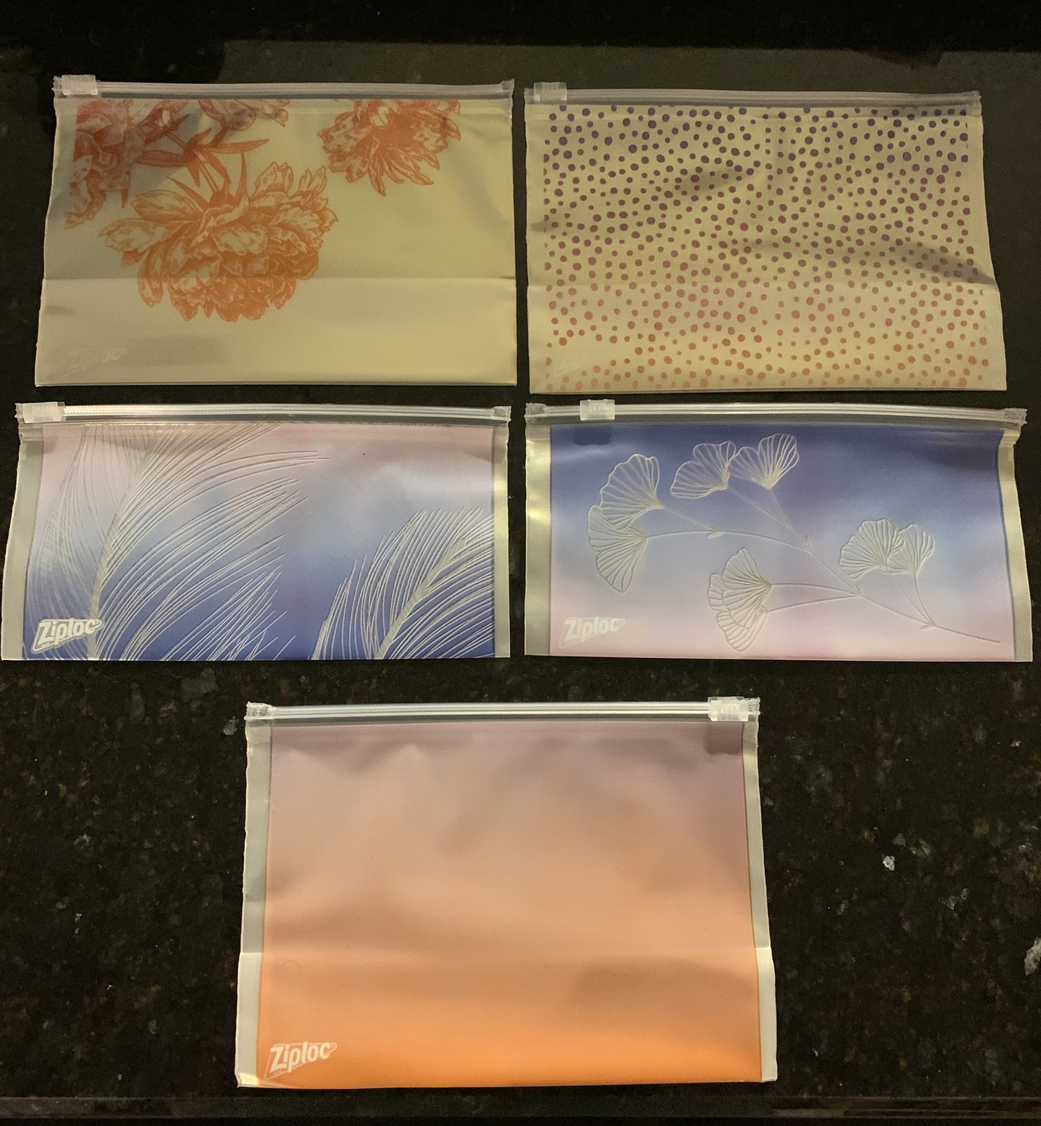 Ziploc Reusable Accessory Bags - Contain the Clutter Charm Collection