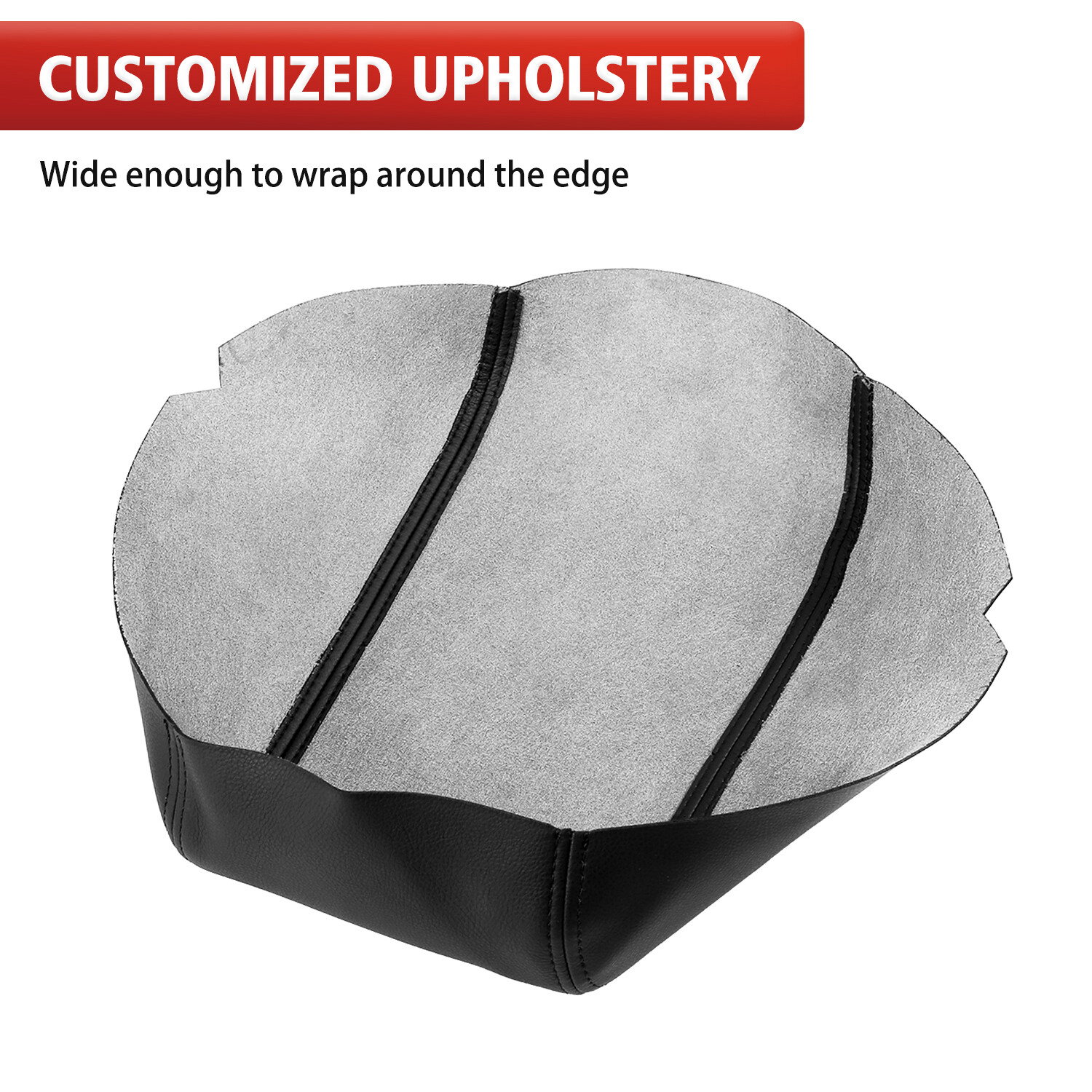 Fits 2011-2019 Ford Explorer Center Console Lid Armrest Leather Cover Trim Black