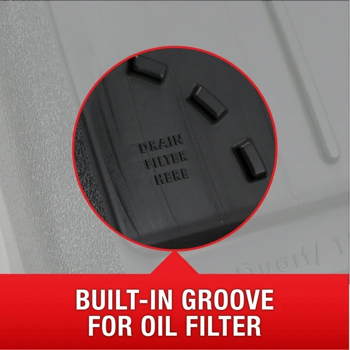 Oil Change Drain Container 16 Quart Large Pan leak-proof High Capacity Car Auto