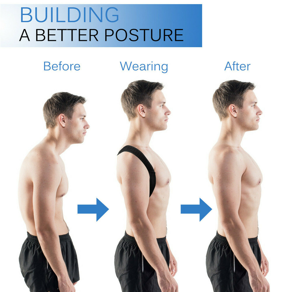 Adjustable Posture Corrector Back Shoulder Support Correct Brace Belt Men Women
