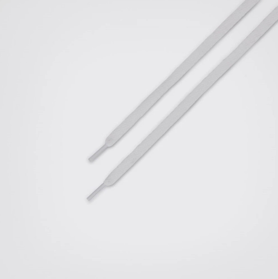 Converse Unisex High Top Shoe Laces Flat Style Shoelaces, White, 54" 8 Eyelets