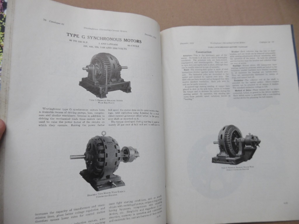 1918 Westinghouse Alternate Current Electric Motors Catalog Squirrel Cage More