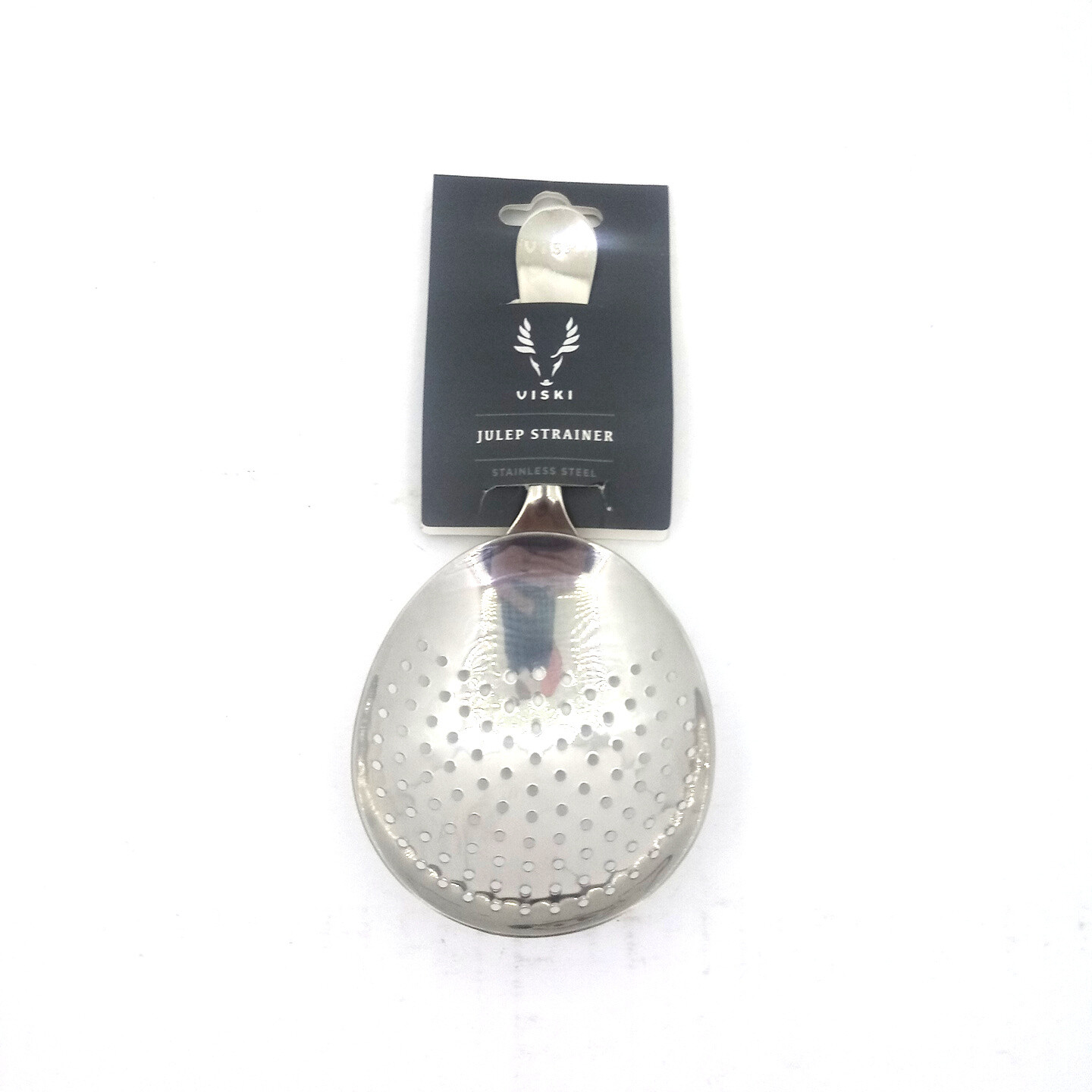 Viski Professional Stainless Steel Julep Strainer- Cocktail Mixing Bar Tool