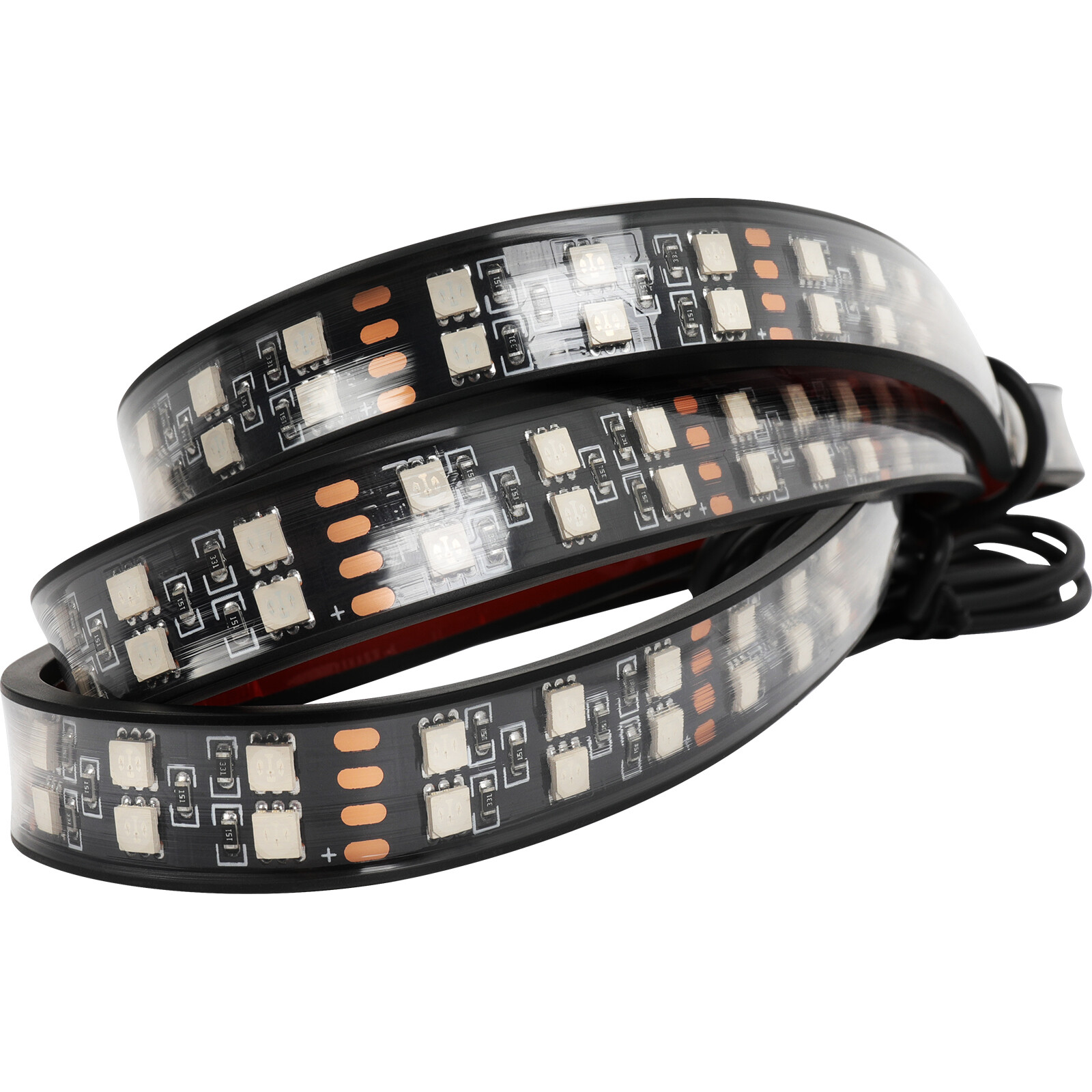 6PCS Double Row LED RGB Dream Lights Strip Neon Underglow LED Chasing Kit Remote