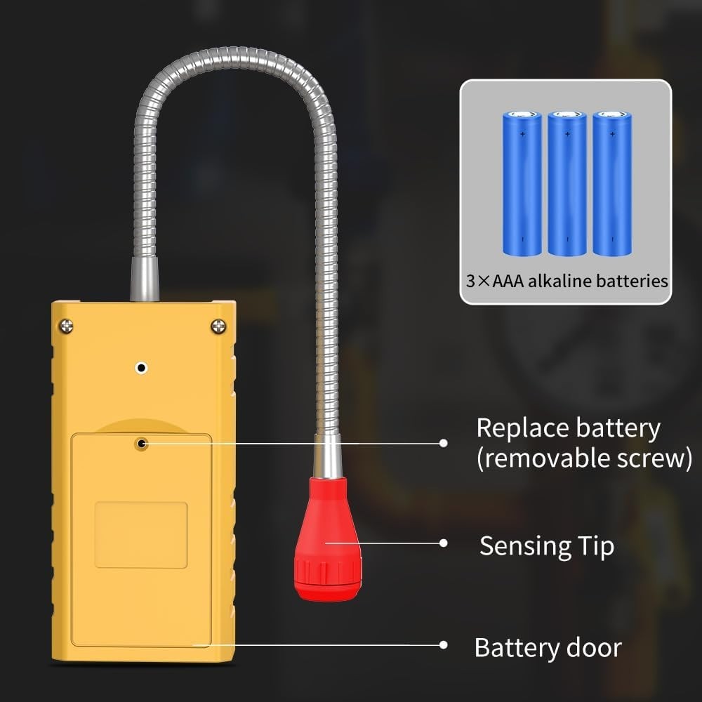Natural Gas Leak Detector, 13" Gooseneck for Propane and Combustible Gas