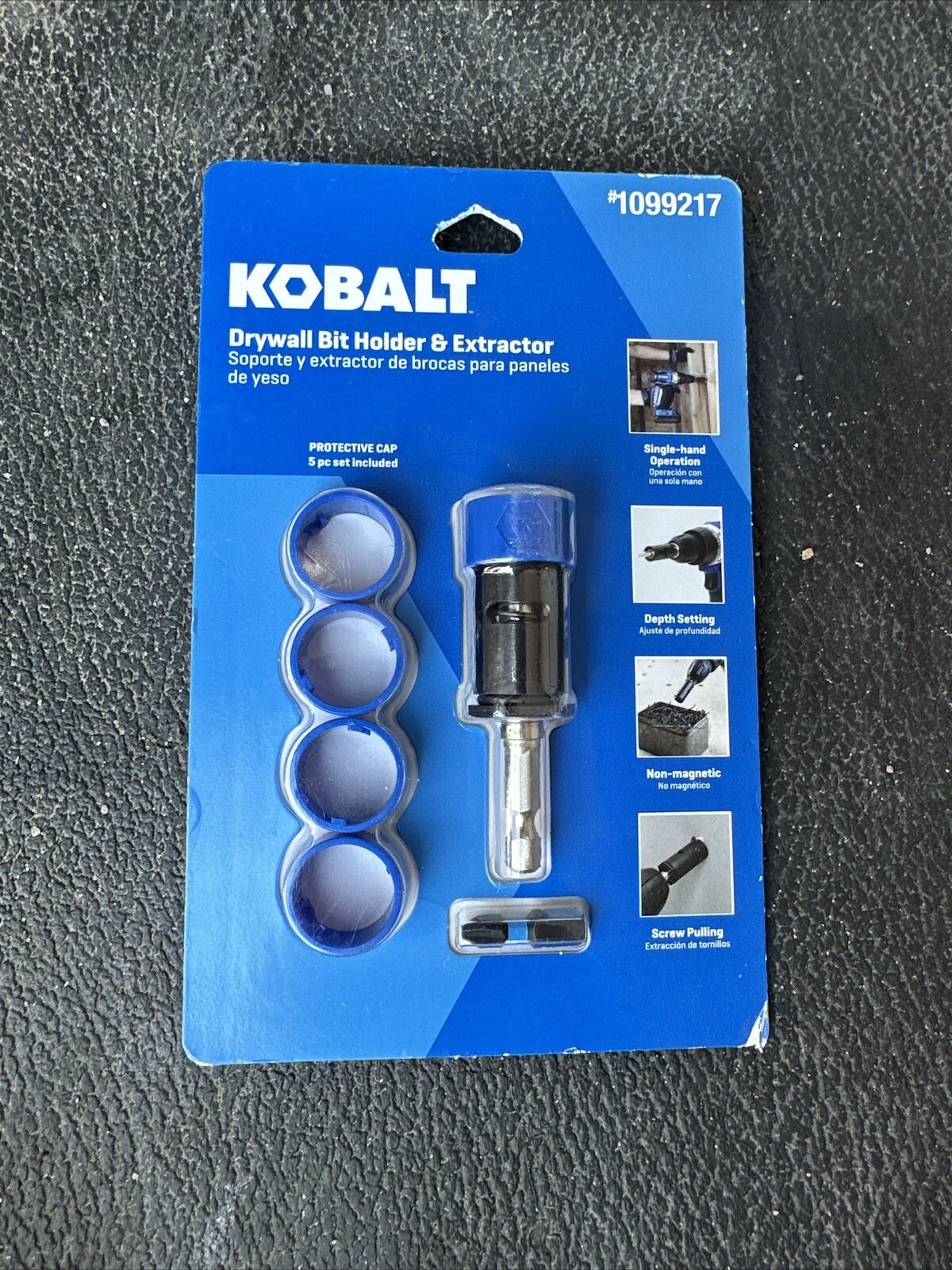 Kobalt drywall bit holder and extractor 1099217 single hand operation {AA}