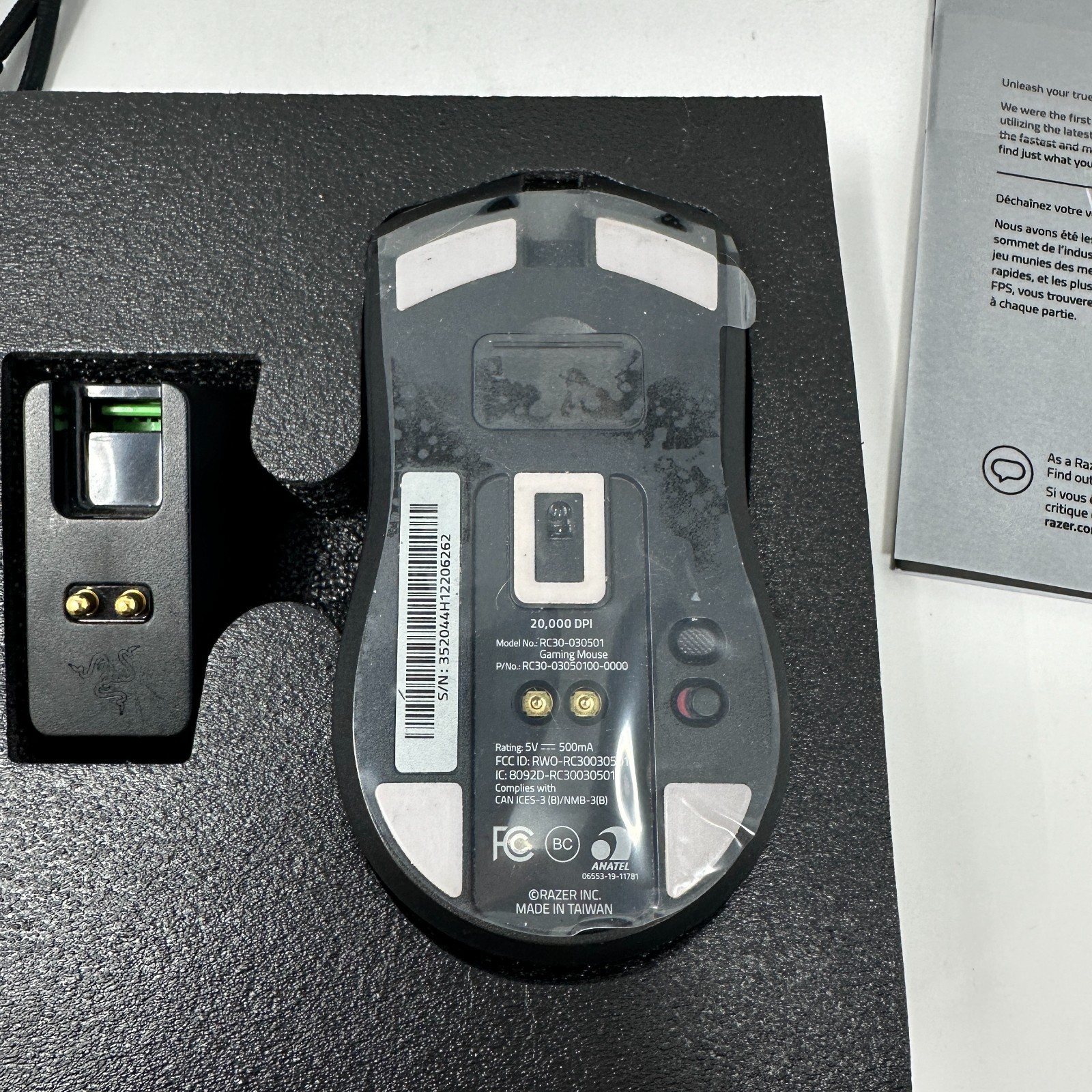 Razer Viper Ultimate Wireless Gaming Mouse RGB Dock Black - Pre-Owned