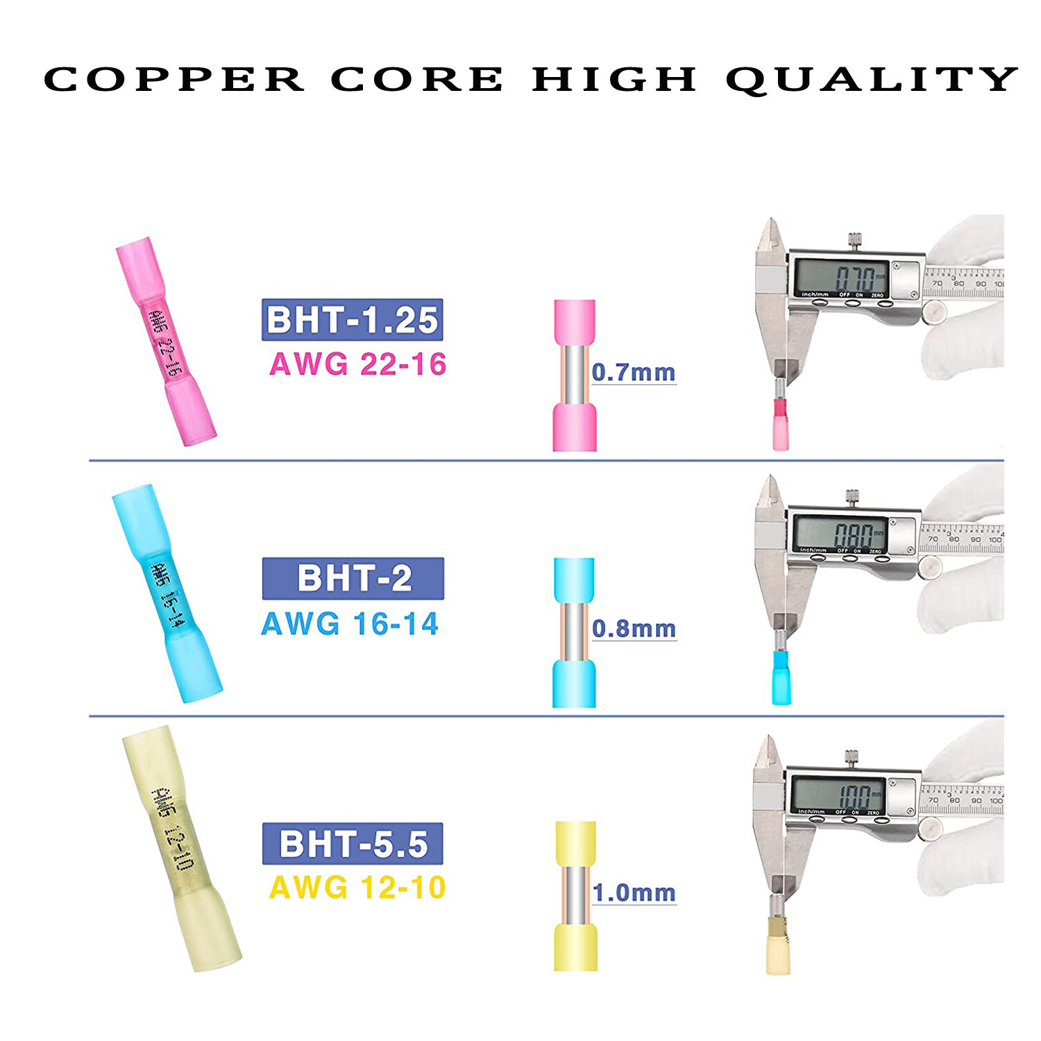 400/100x Waterproof Heat Shrink Butt Wire Splice Crimp Connectors Terminals Kit
