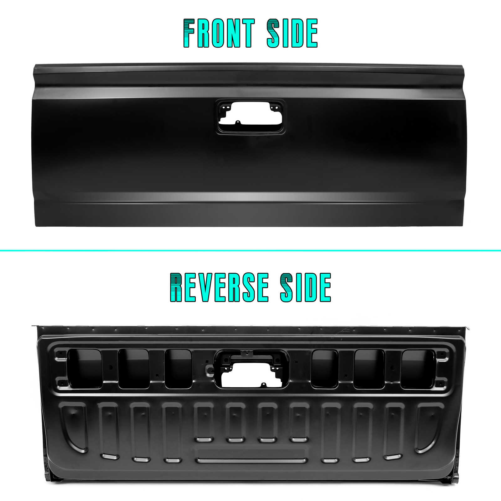 Black Tailgate Assembly For 2014-2019 2015 2016 Chevy Silverado Sierra W/ Assist