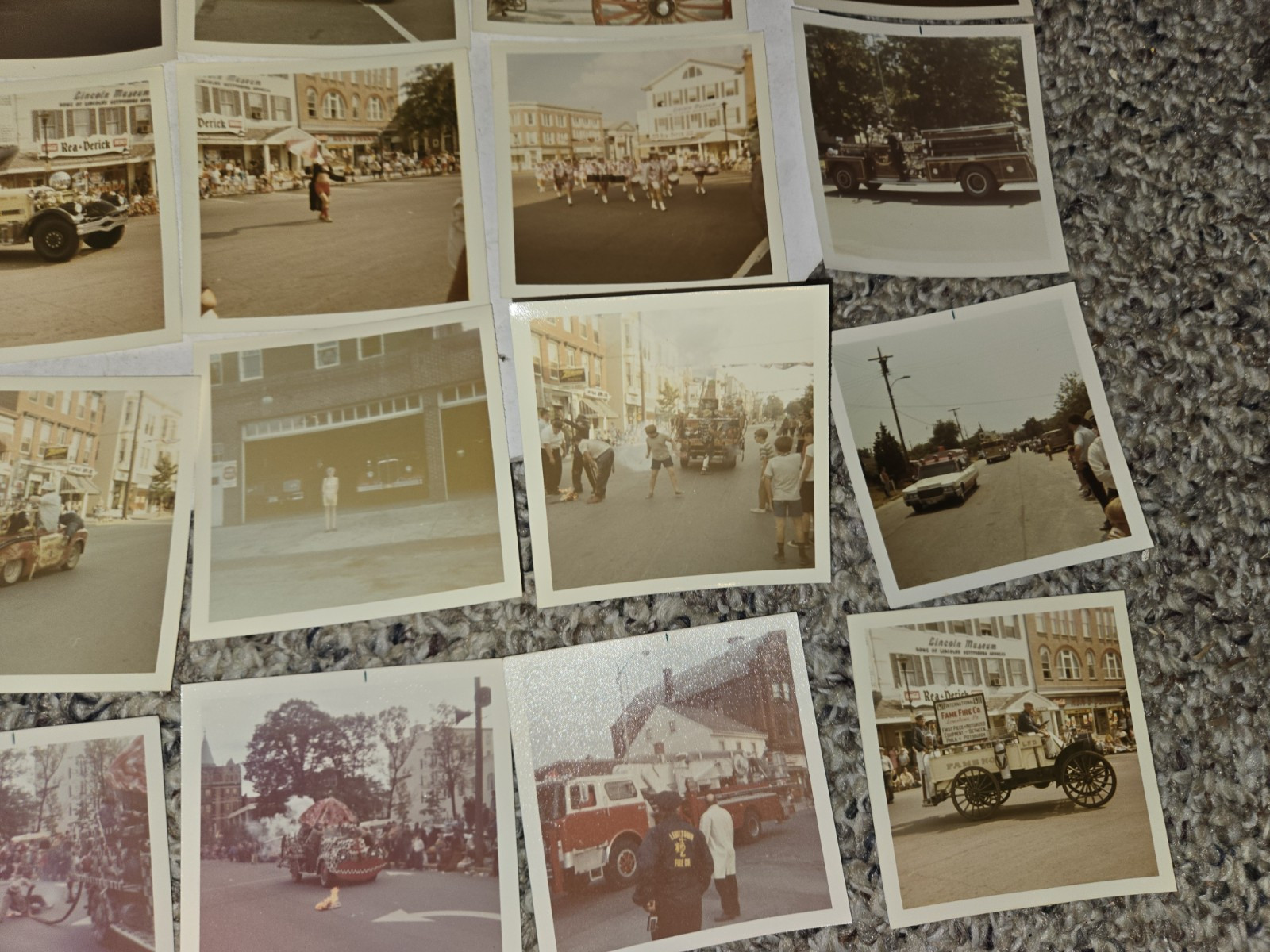 47 Vintage 1970's Fire Truck Parade Polaroid Photos,Levittown,Media,Pennsylvania