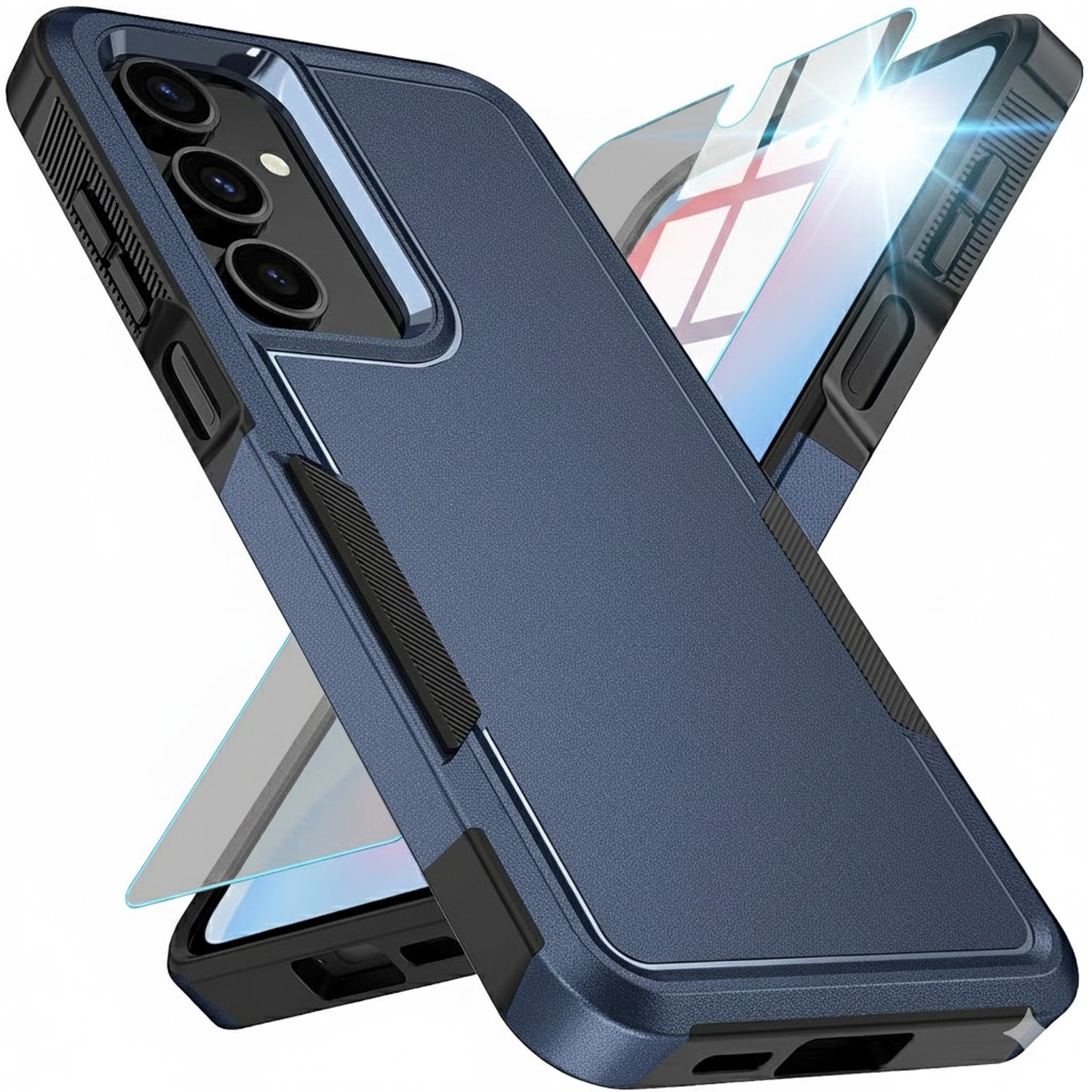 For Samsung Galaxy A16 5G Case Shockproof Tough Phone Cover + Tempered Glass