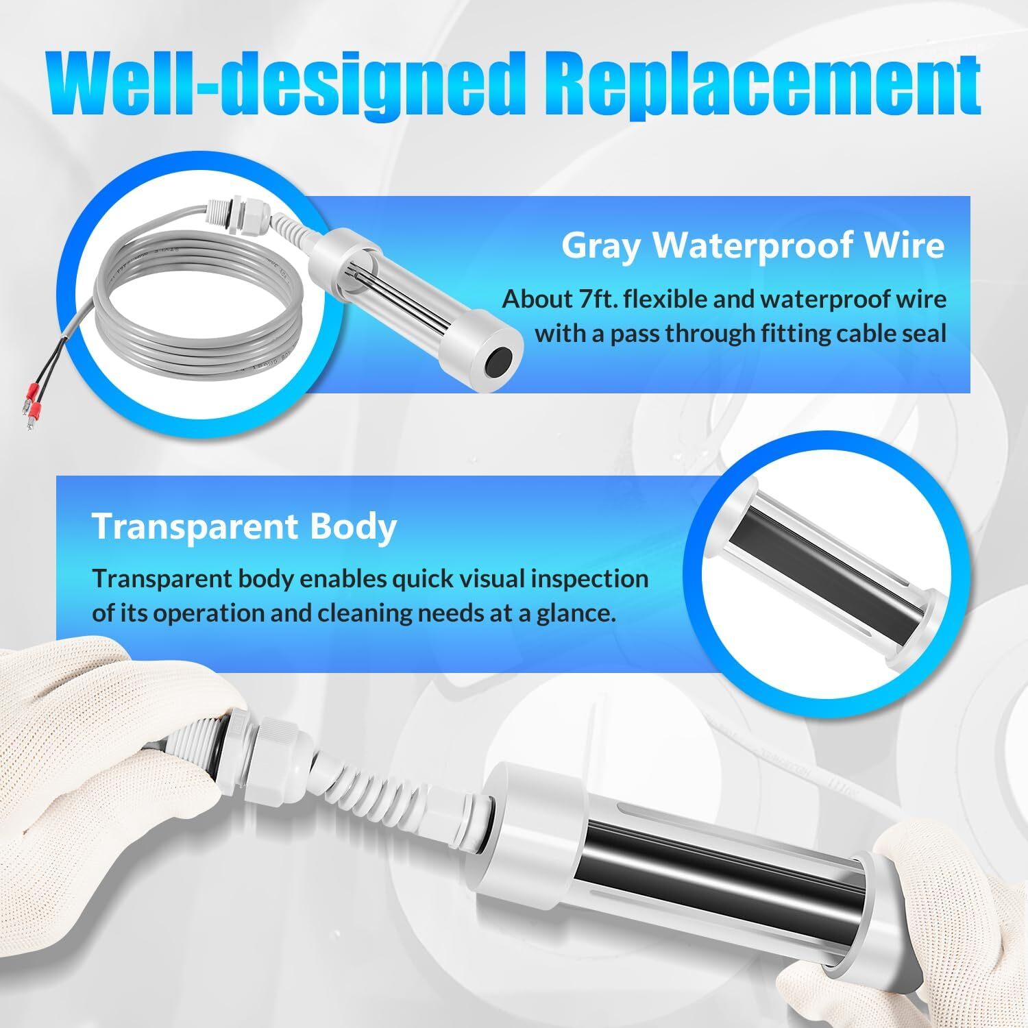76078 Scepter Salt Cell for Hot Spring ACE Spas 25% Larger Plate Area 1HTWSEP01