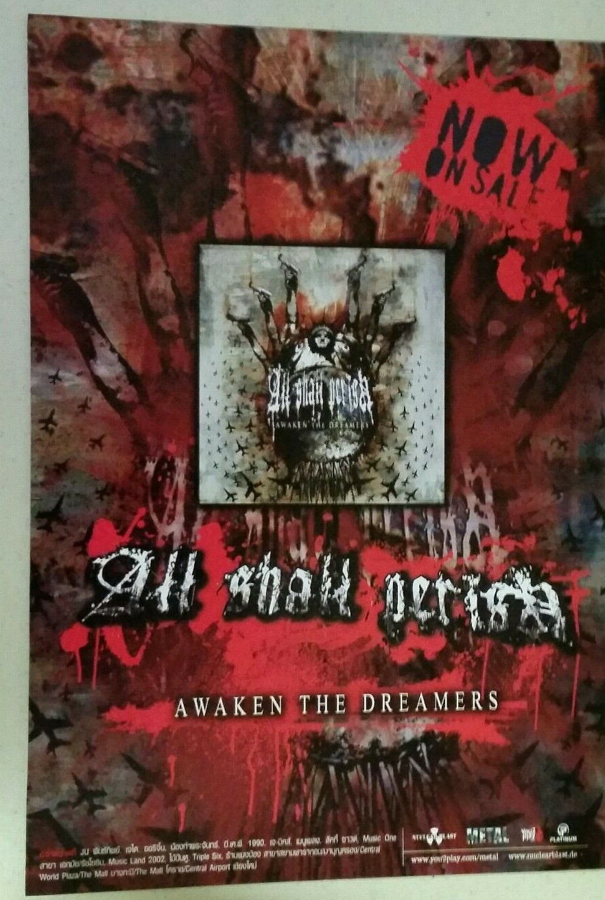 ALL SHALL PERISH "Awaken the Dreamers ~ Magazine PRINT AD deathcore 2008