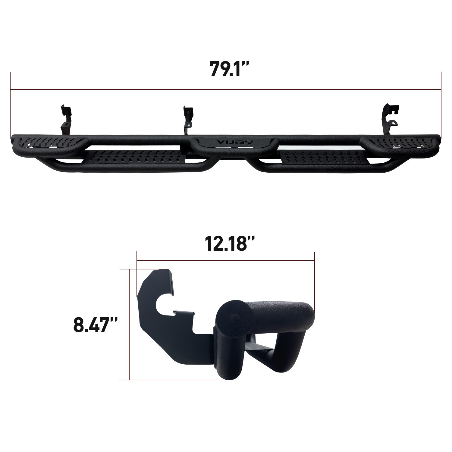 Vijay For 2015-2026 Chevy Colorado Crew Cab Running Boards & Step Bars Nerf Bar