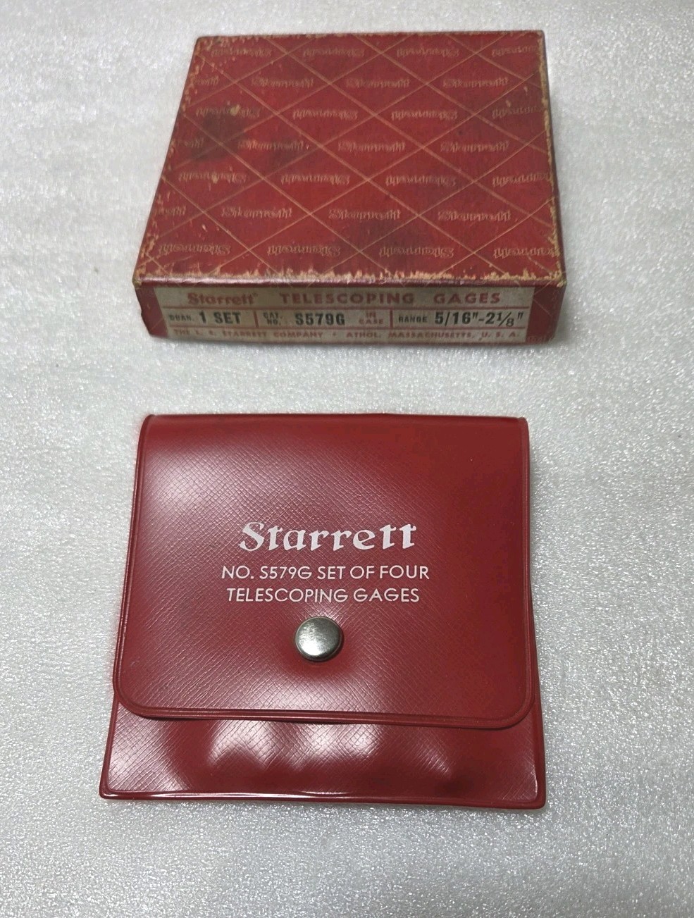 Starrett No. S579G,  Set of 4 Pcs. Telescoping Gages 5/16" - 2-1/8" Range