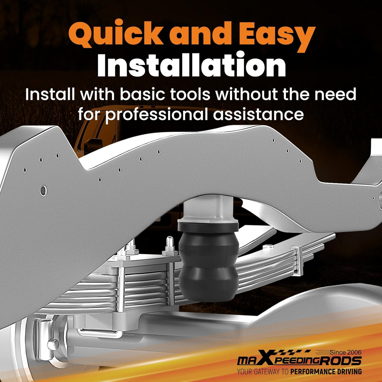 8600LB Rear Suspension Helper Spring Kit for Ford F350 Super Duty 2017-2025