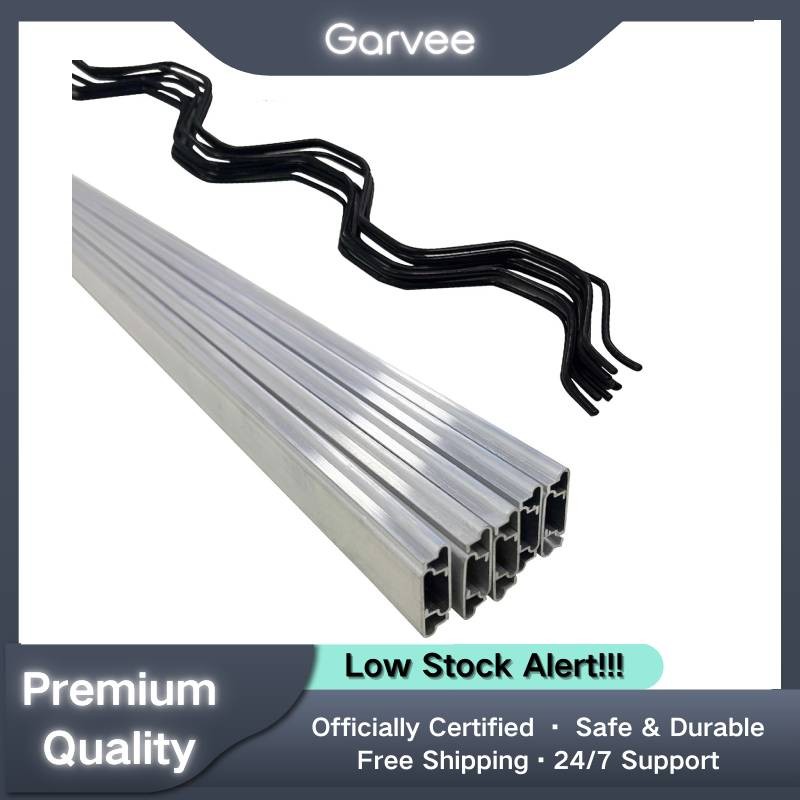 Greenhouse Wiggle Wire Lock Channel 6.6ft Spring ChannelAluminum Alloy 10/20Pack