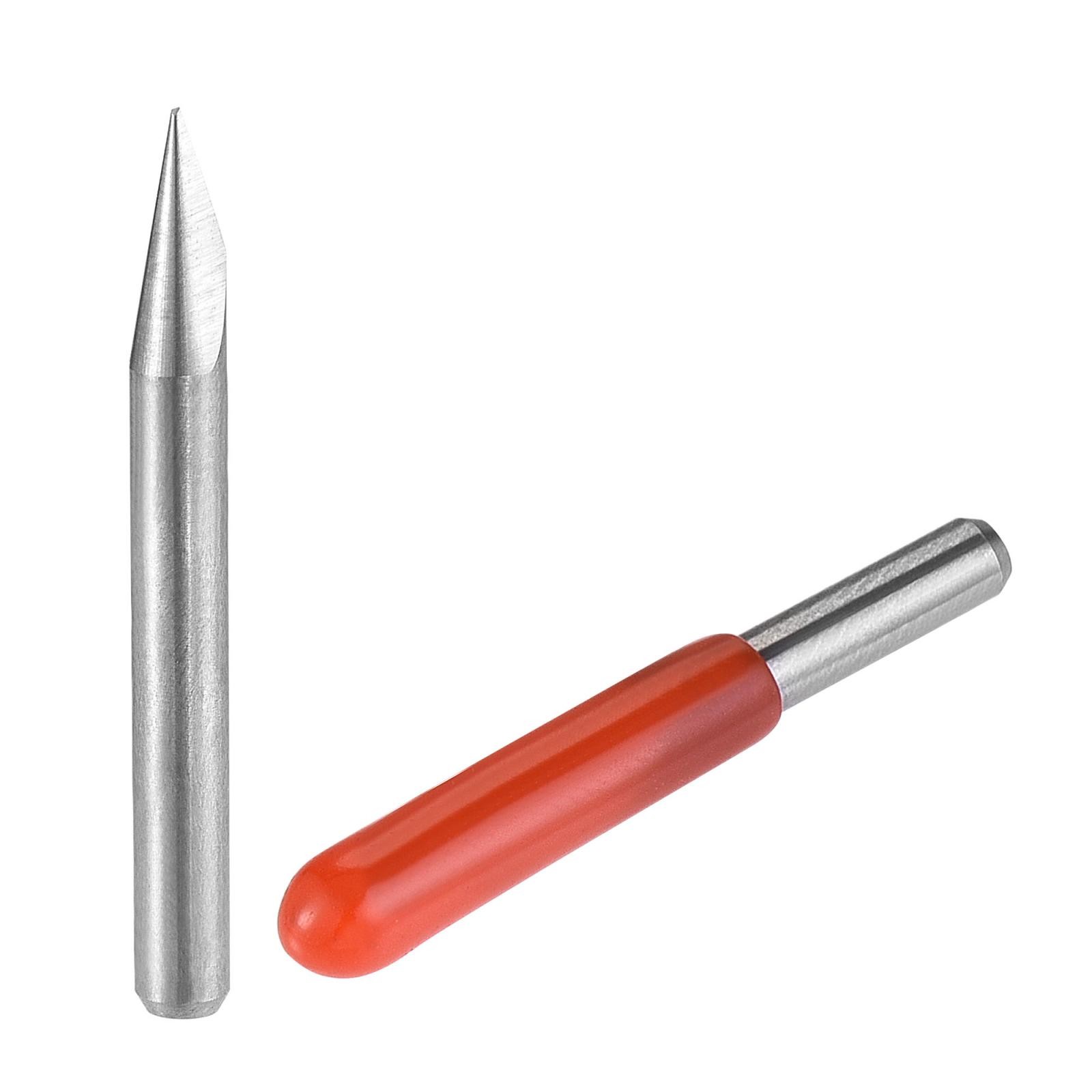 1/8" Shank 0.2mm Tip 30 Degree Carbide Wood Engraving Bit CNC Router Tool 10pcs