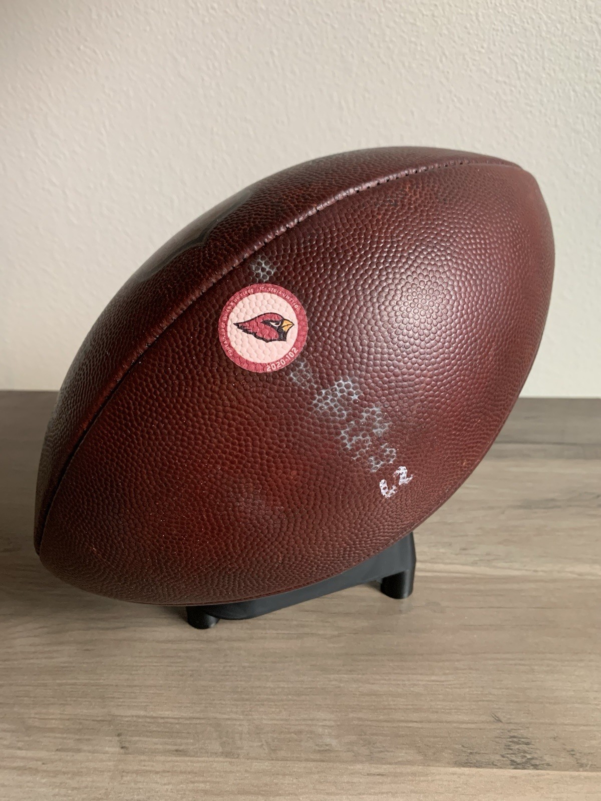 Arizona Cardinals Game Used 2020 NFL Football, Photo matched To Kyler Murray