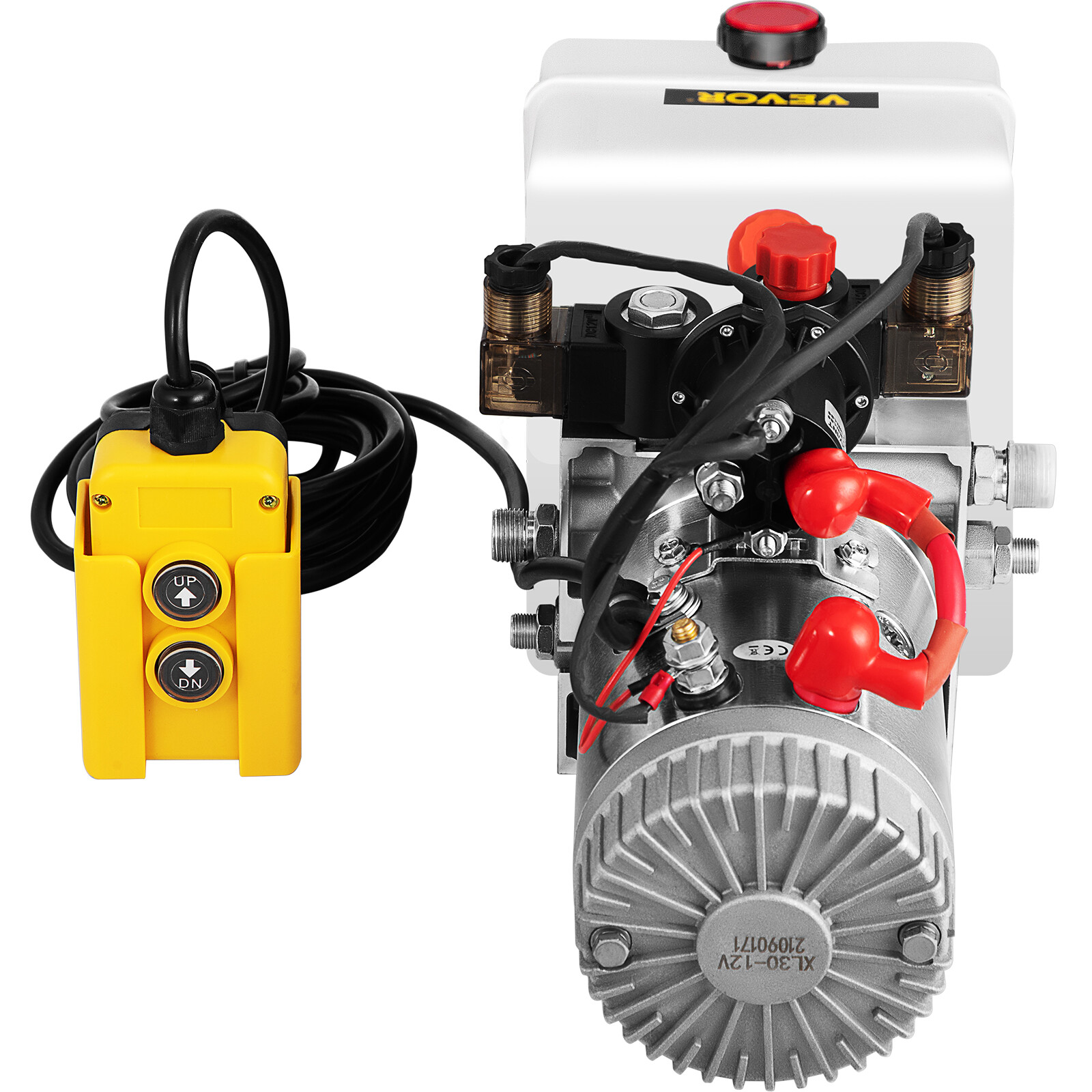 VEVOR 3 Quart 12V KTI Double Acting Hydraulic Pump with Manual Override