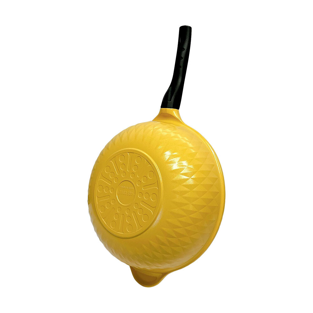 |MADE IN KOREA| 12.5" Ceramic Coating Interior and Exterior Cooking Wok, Pan Set