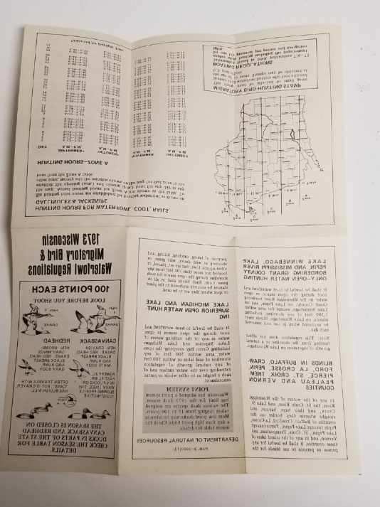 1973 Wisconsin Waterfowl Hunting Regulations