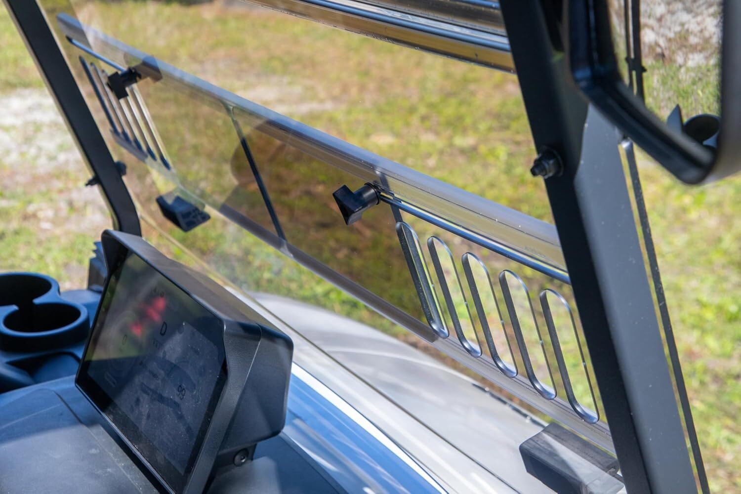 RedDot 1/4" Vented Golf Cart Windshield for Denago EV Rover XL - Tinted