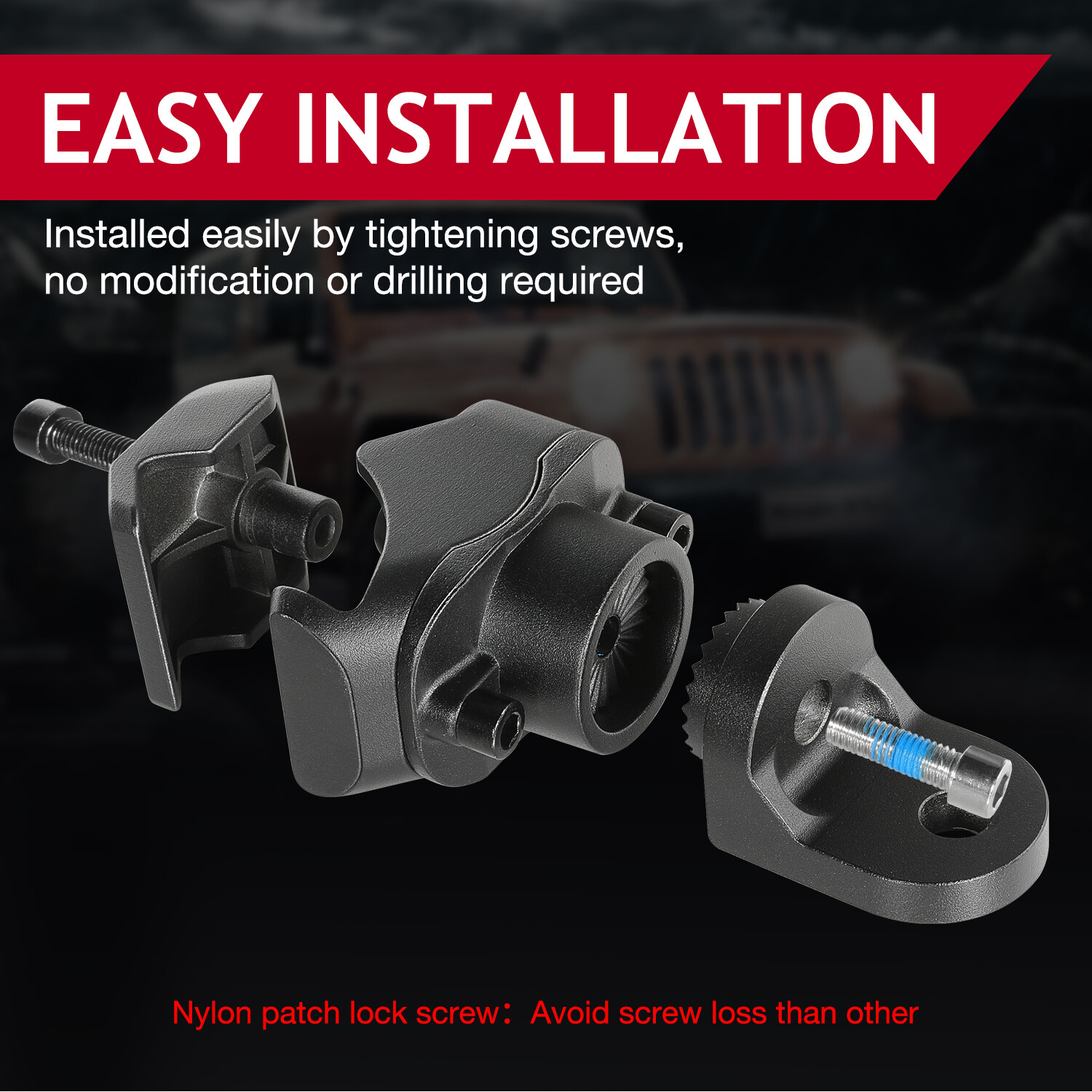 For CFMOTO UFORCE 600 1000 UTV LED Whip Light Mount Clamp Pro-fit Cage SXS CNC