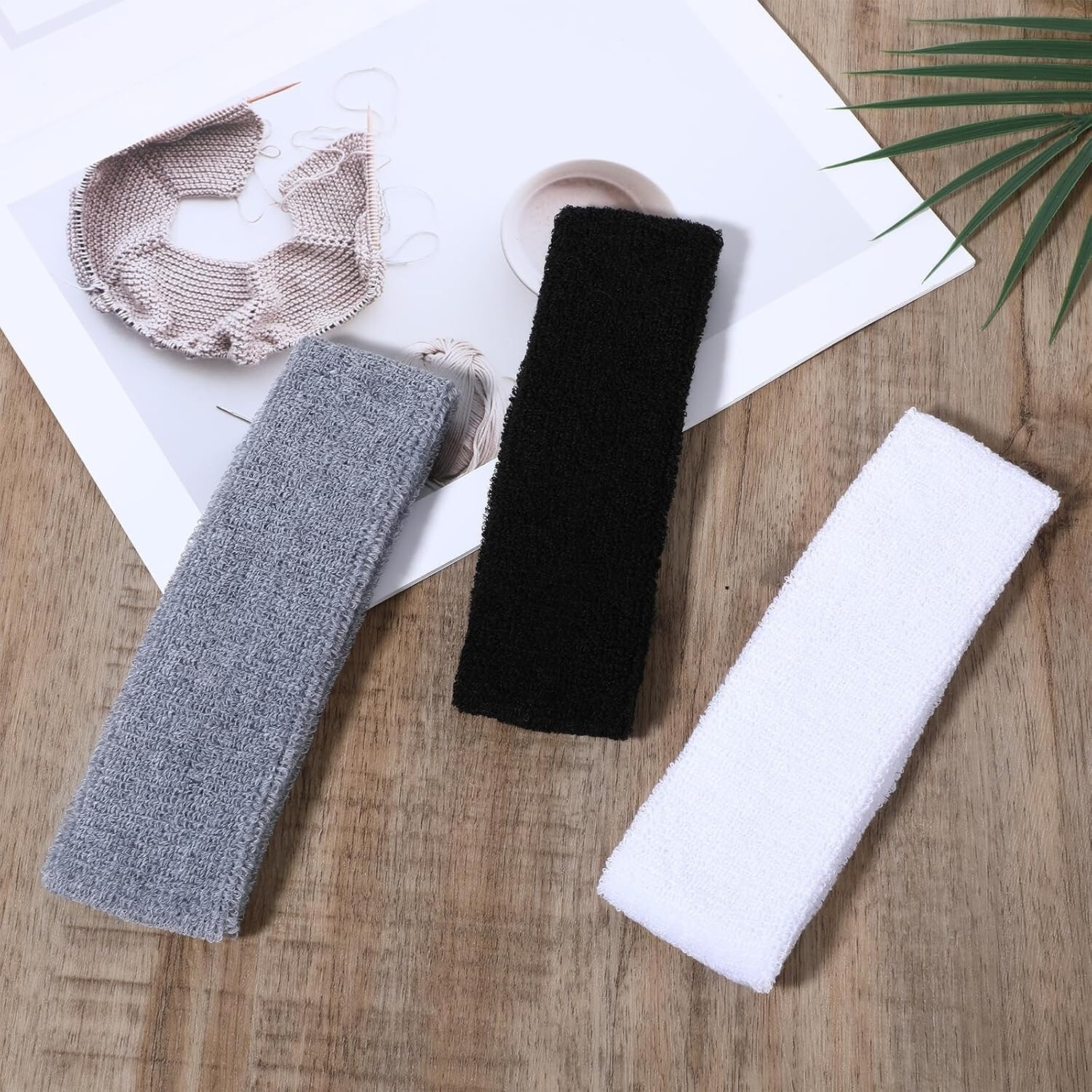 6pack Sports Headband Yoga Gym Sweatband Women Men Hair Bands Head Sweat Band