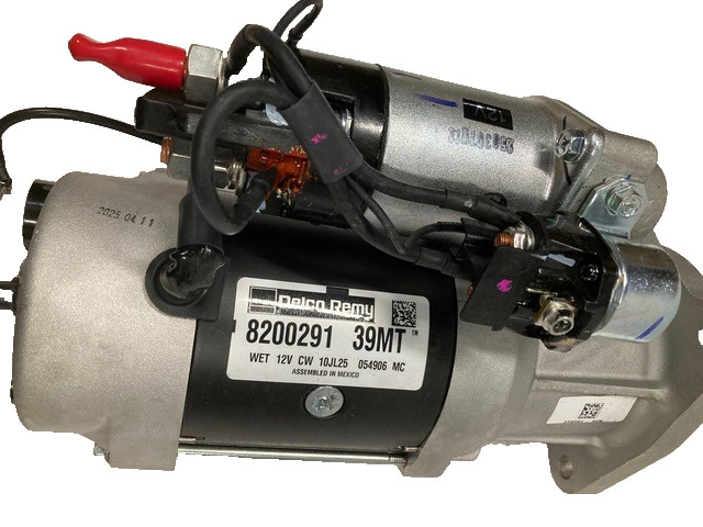 Delco Remy 8200291 Starter Motor, 39MT, 12 V, SAE 3 Mounting, OEM