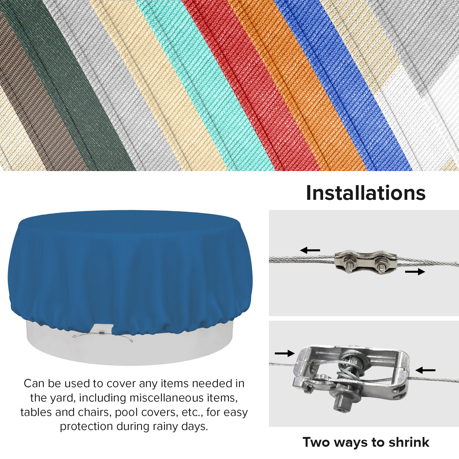 Round Winter Pool Cover Safety Heavy Duty Swimming Cover for Above Ground Pool