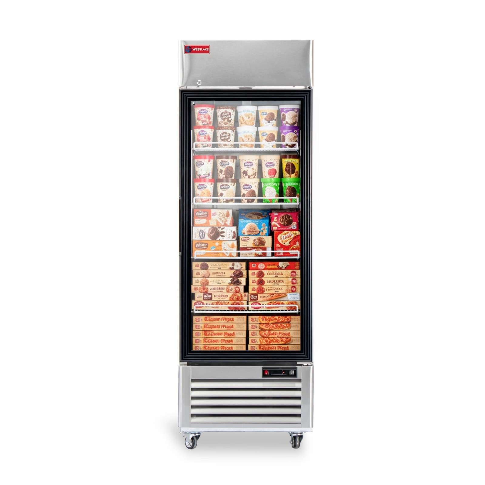 27" Commercial Display Freezer 1 Glass Door Merchandiser Reach-in 23 Cu.ft