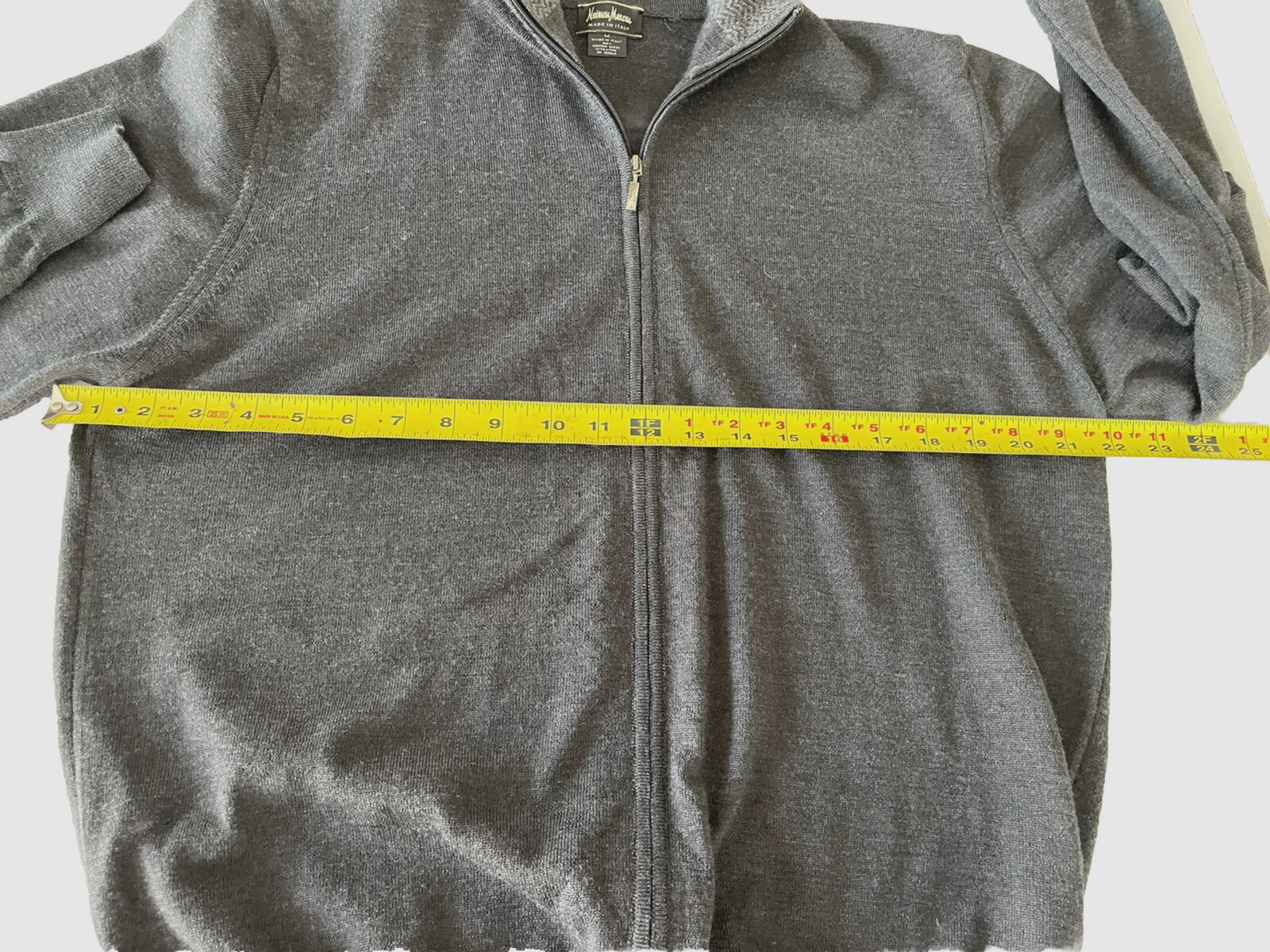 Neiman Marcus Men's 100% Wool Full-Zip Jacket Sweater