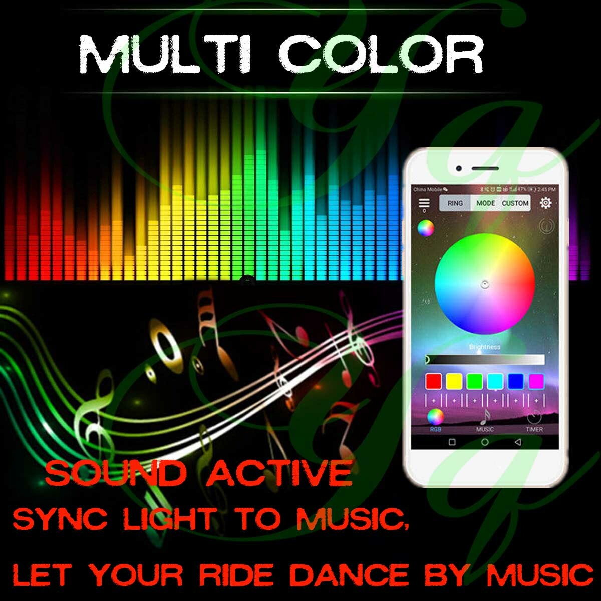 12xRGB LED Rock Light Kit For Off-Road Underglow Foot Wheel Well Light Truck ATV