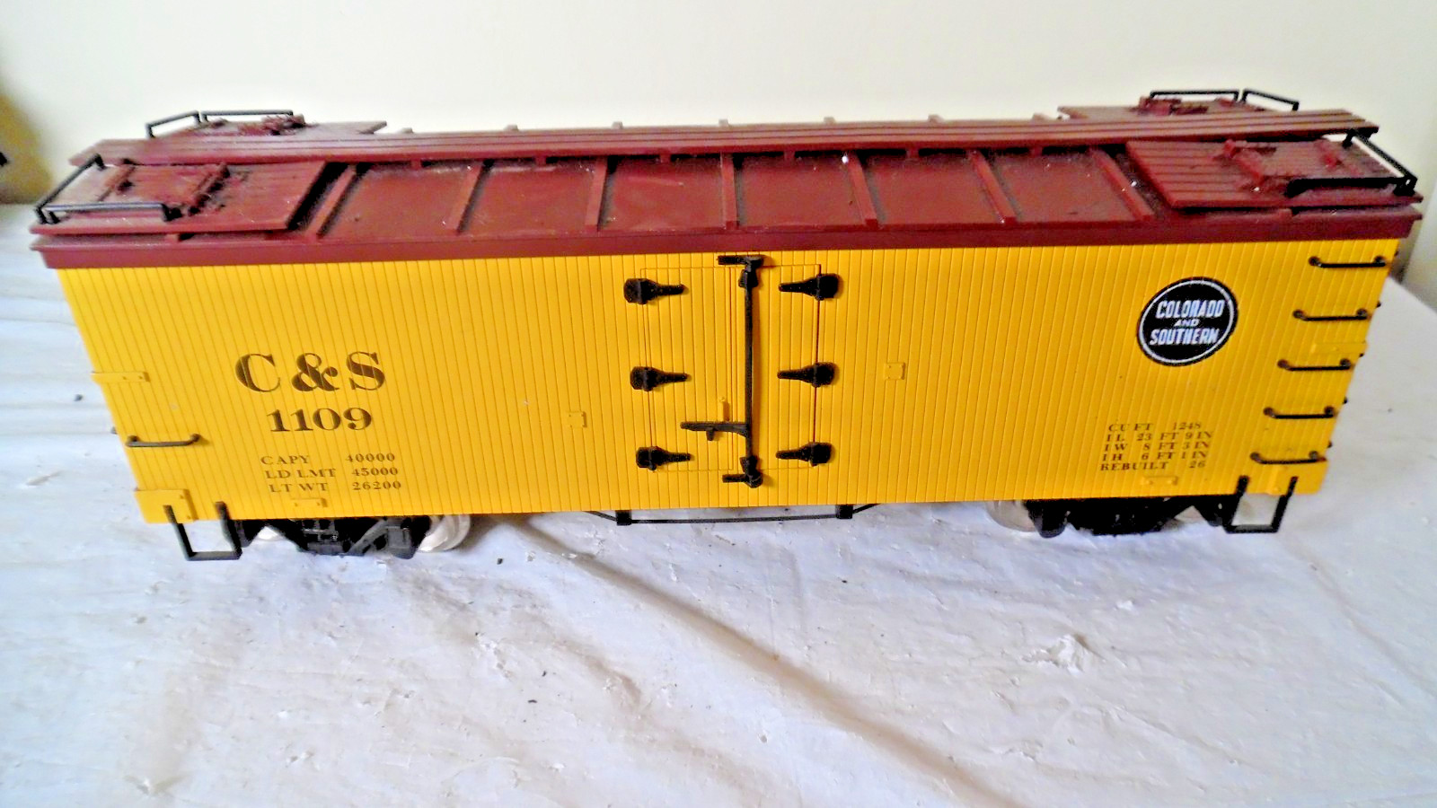 Colorado &Southern C&S 1109 Wood Reefer G Scale Car -Used As IS SAle