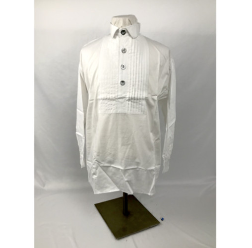 White Shirt with Pleated Front Size Medium