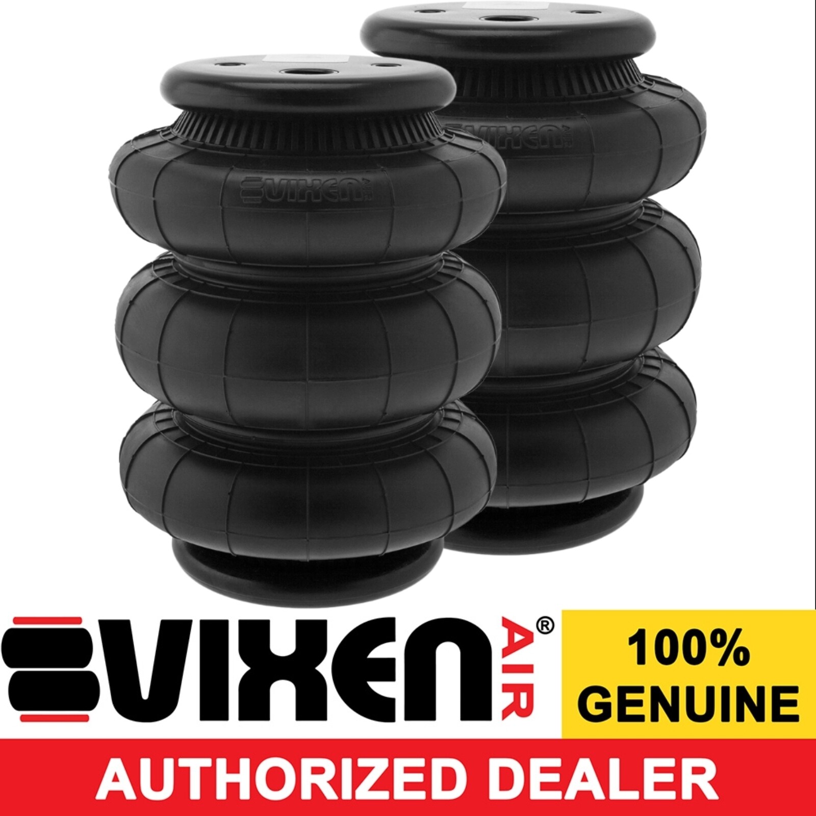 1/2" NPT PORT CUSTOM SUSPENSION AIR SPRING/BAG/RIDE/SLAM DUAL PACK VXD2600TDP